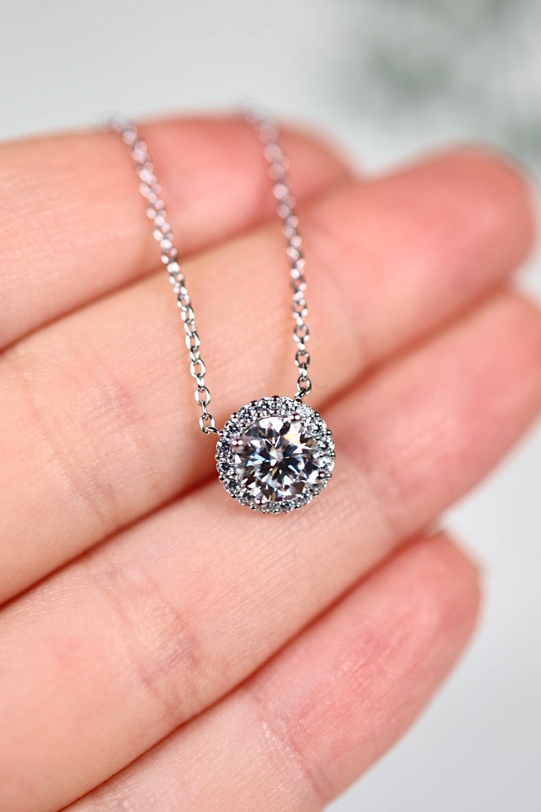 Selene Moissanit Kette M Silber