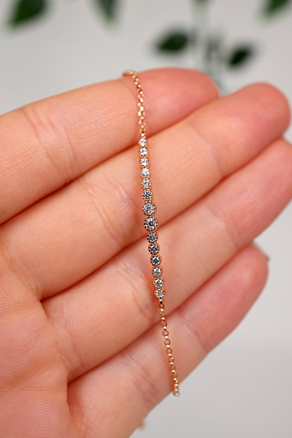 Cira Moissanit Armband Rose Gold