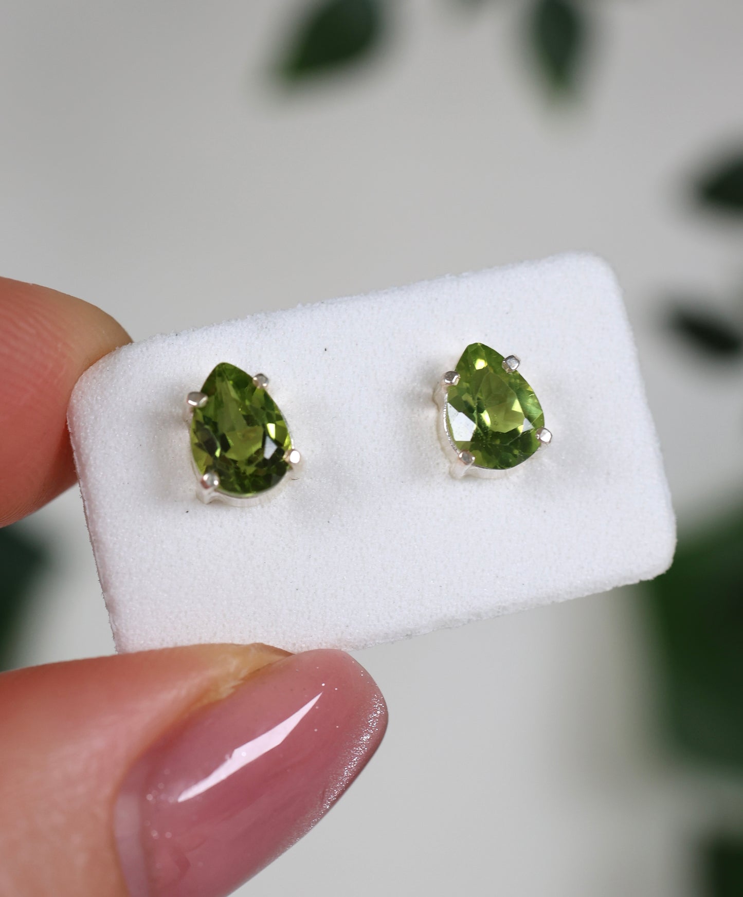 Peridot Ohrstecker 925 Silber Nr.63P4