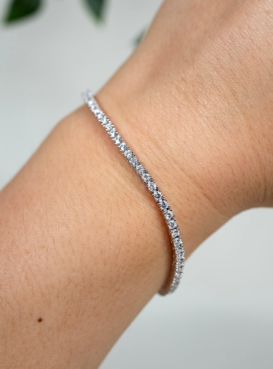 Lumira Moissanit Armband 2mm Silber