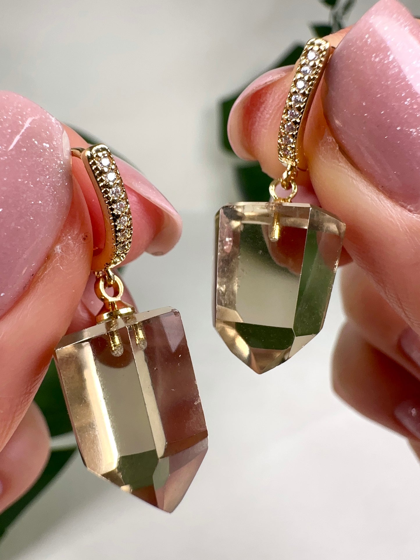 Pendientes de citrino n.º 70C9