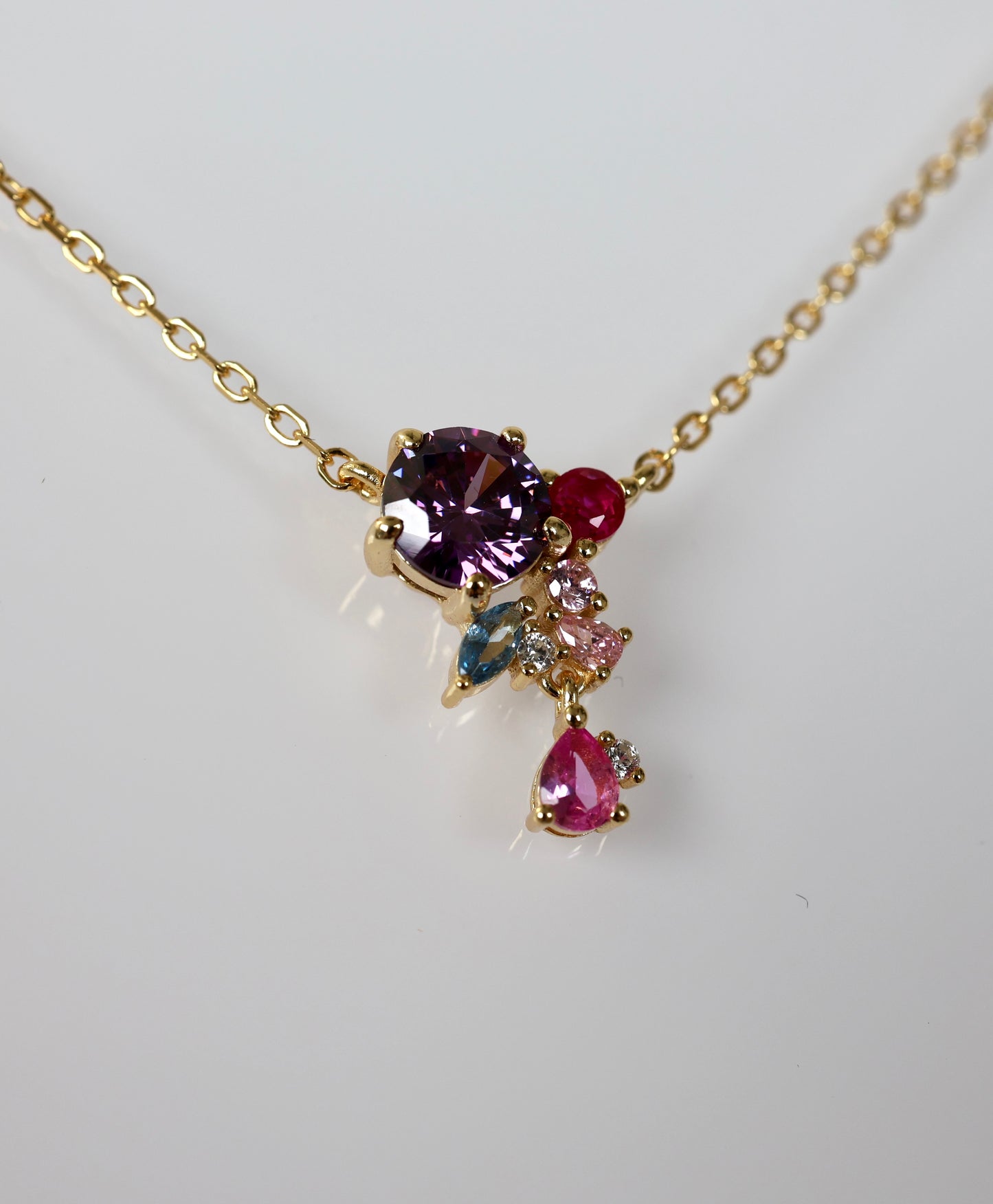 Midnight Rose - Kette 925 Silber Vergoldet
