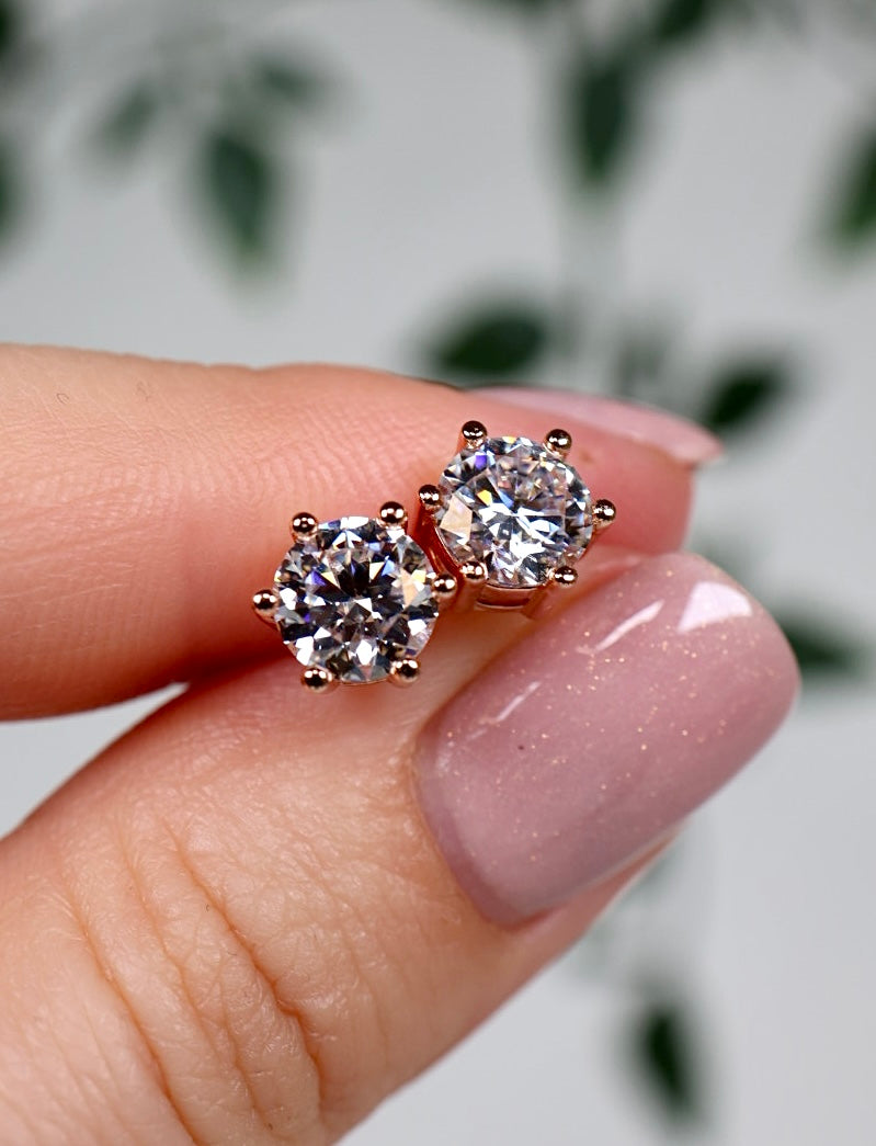 Talea Moissanit Ohrstecker Rose Gold