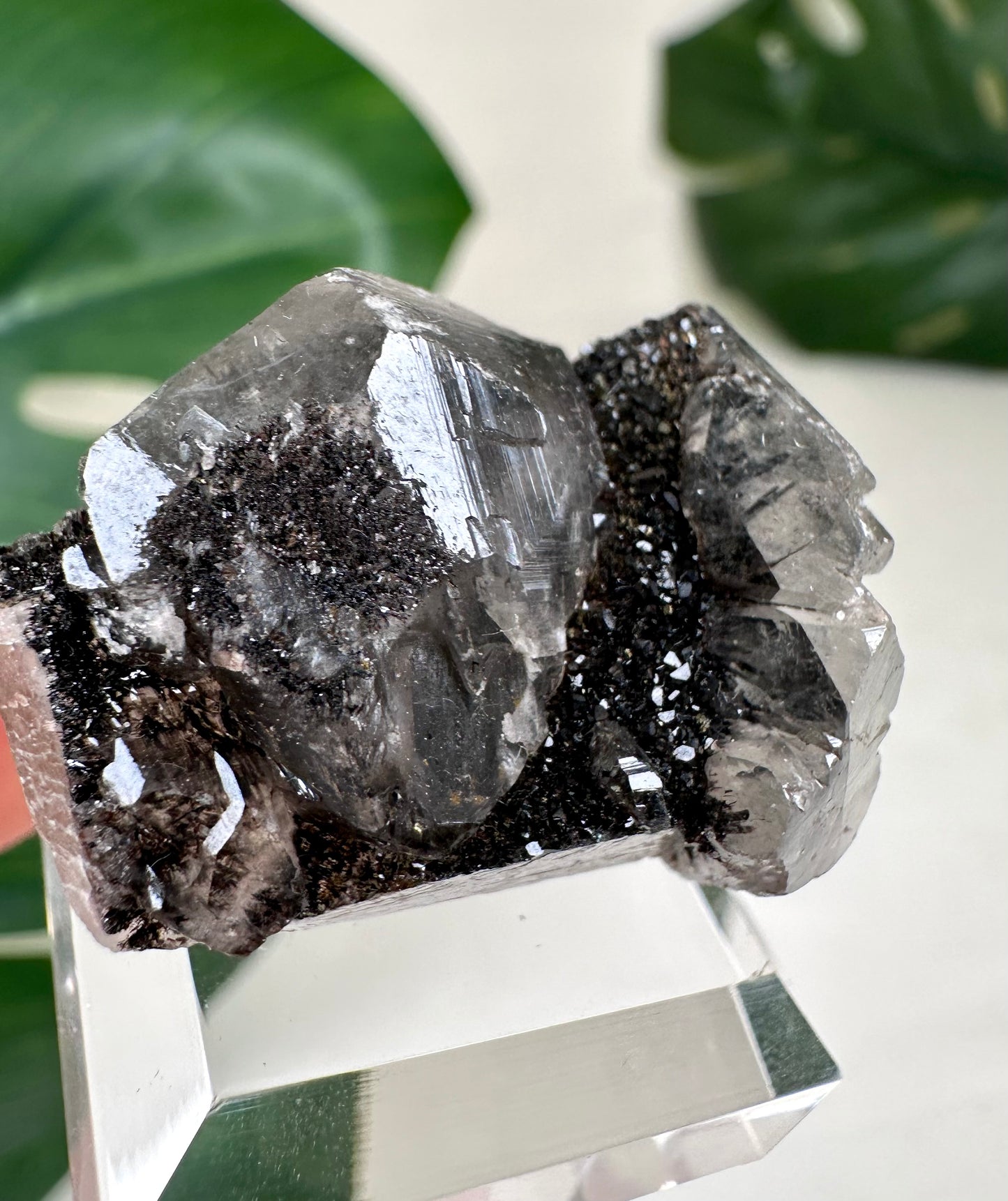Dogtooth Calcite x Psilomelane x Pyrite x Pagoda Calcite No.64DC