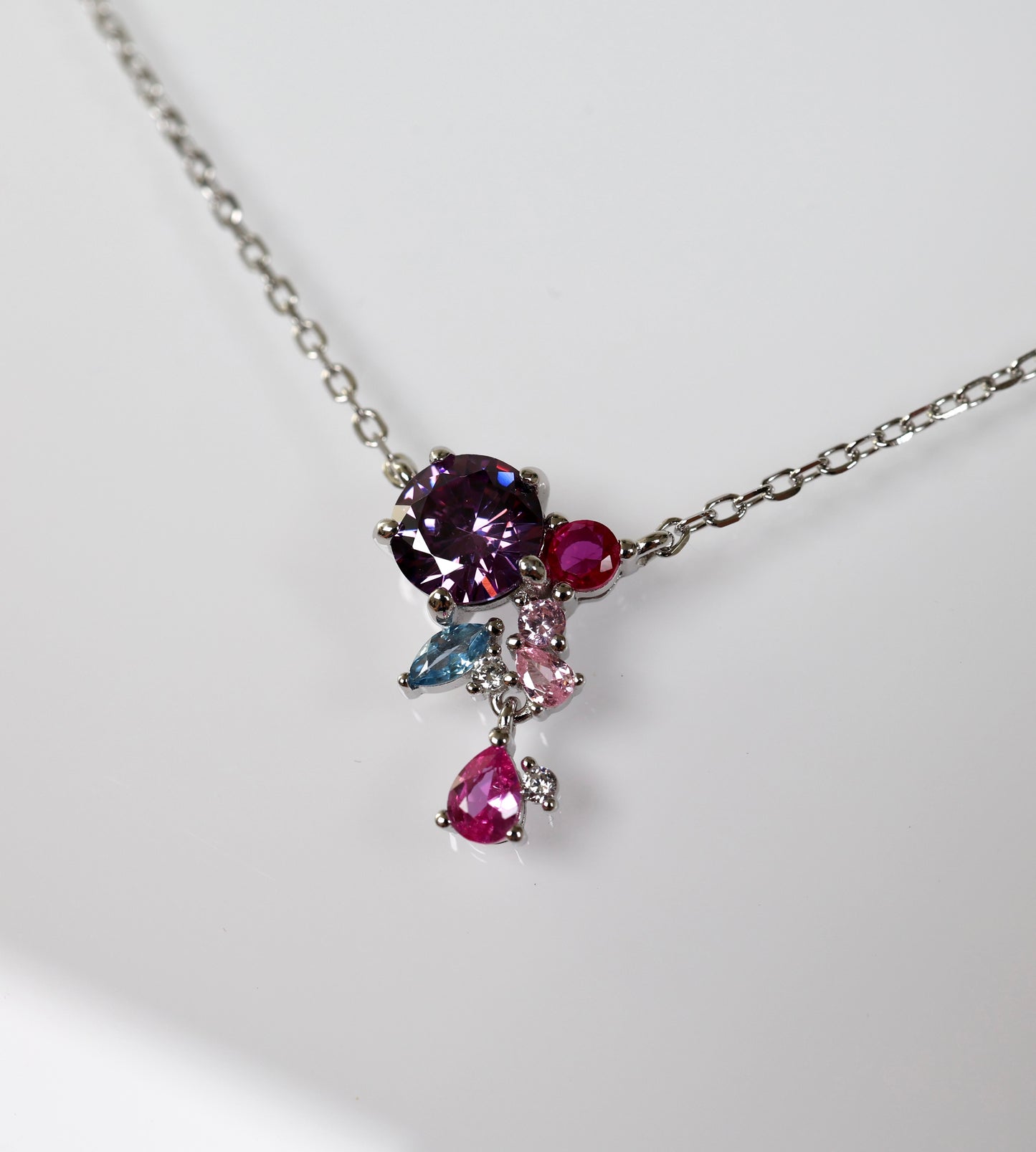 Midnight Rose - Kette 925 Silber