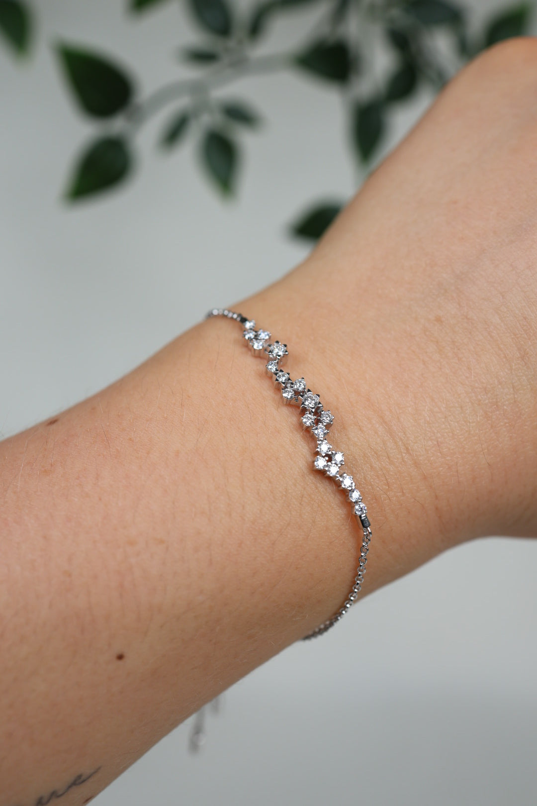 Lyra Moissanit Armband Silber