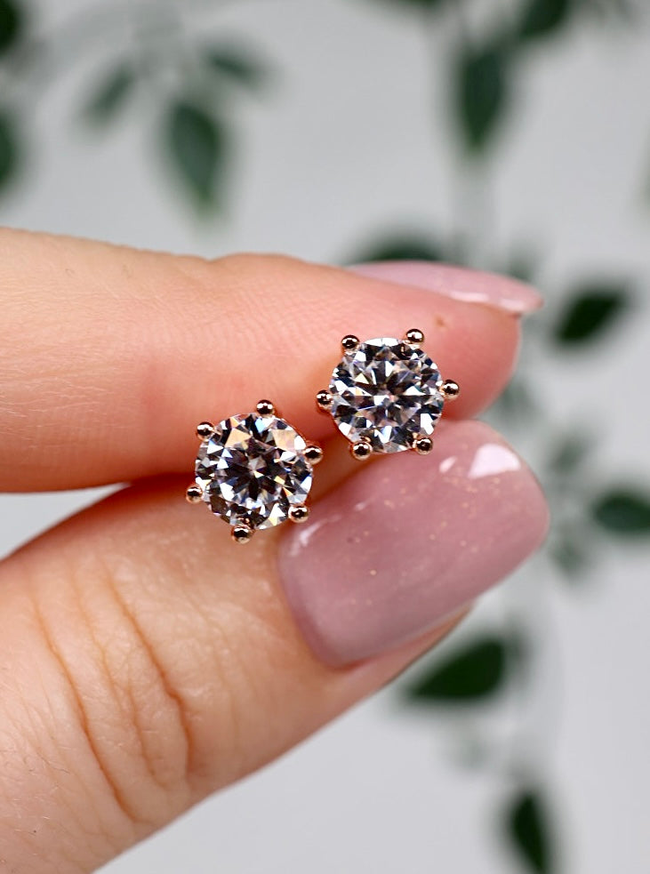 Talea Moissanit Ohrstecker Rose Gold