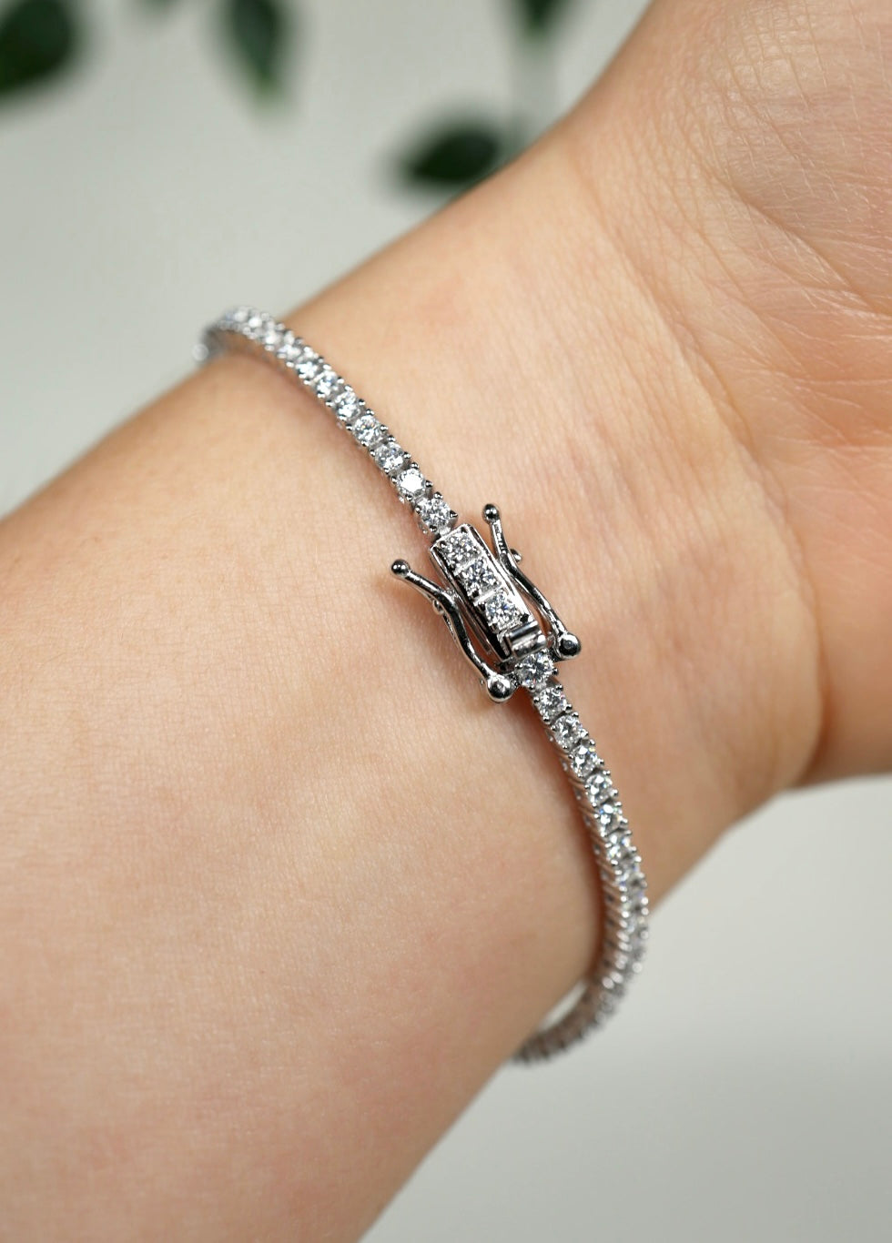 Lumira Moissanit Armband 2mm Silber