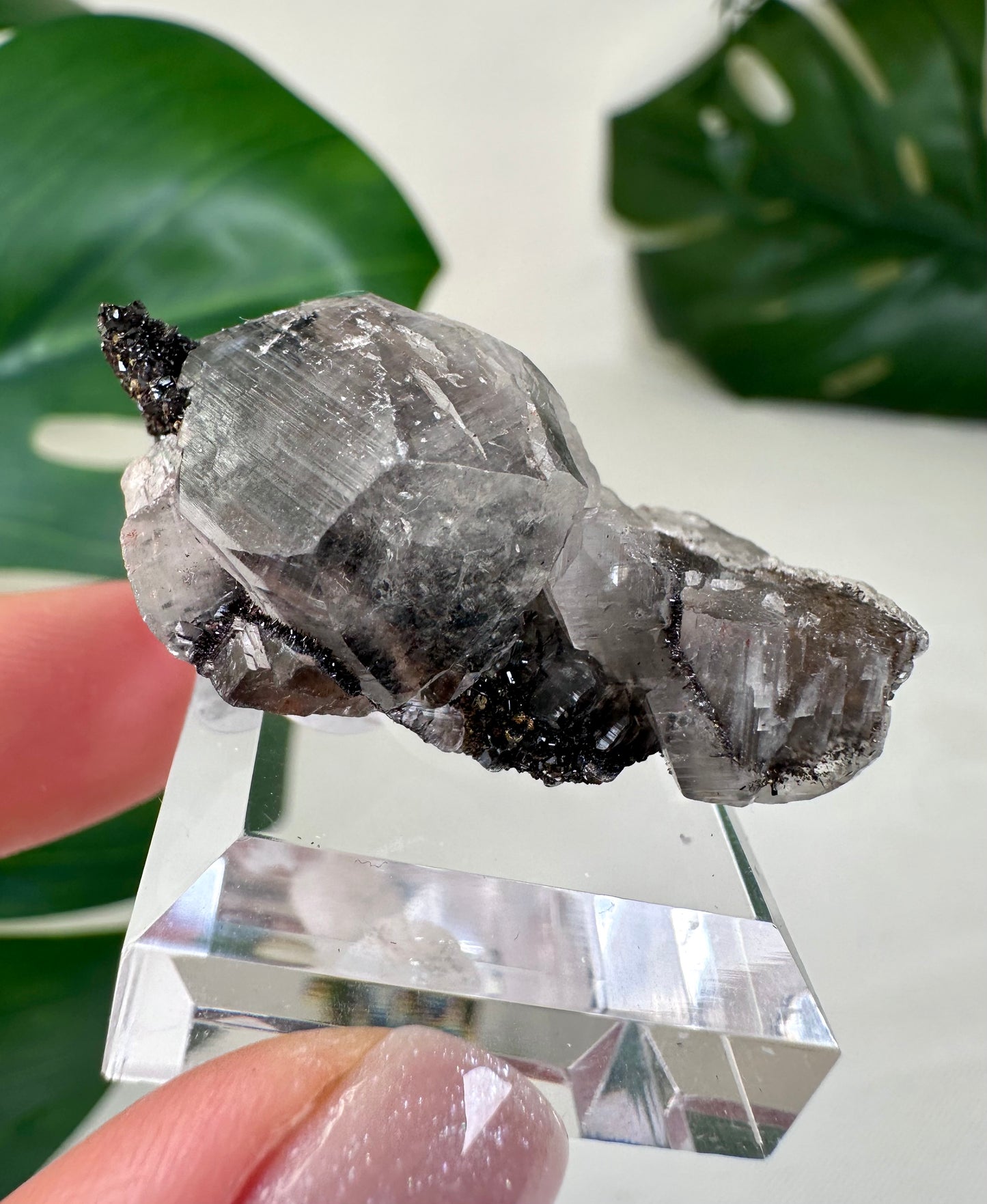 Dogtooth Calcite x Psilomelane x Pyrite x Pagoda Calcite No.64DP