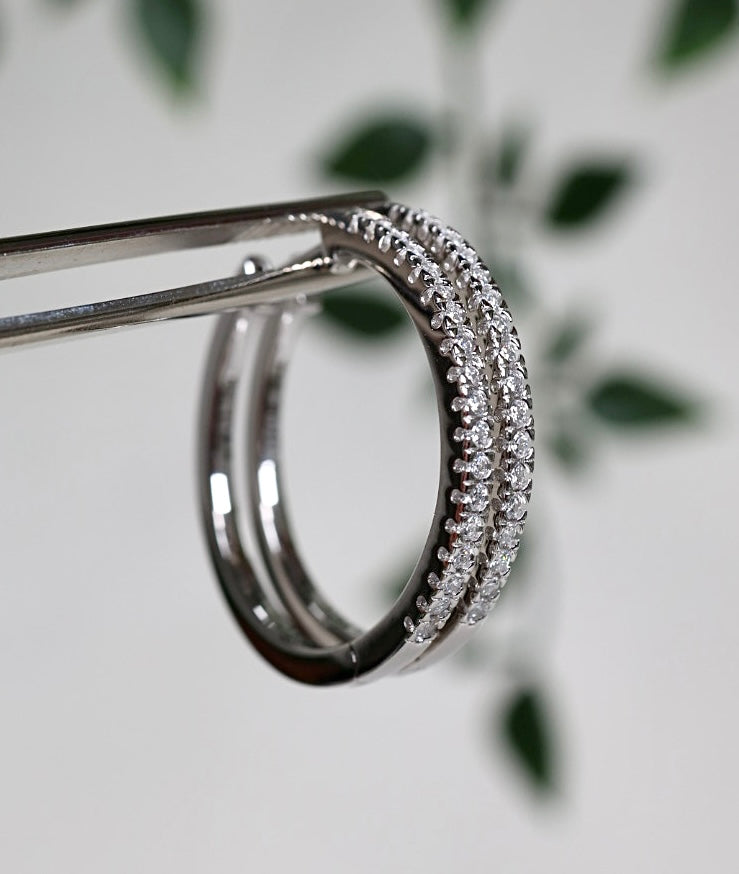 Evelis Moissanit Ohrringe Silber