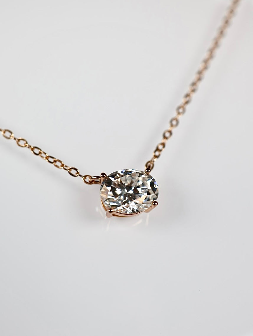 Elara Moissanit Kette Rose Gold