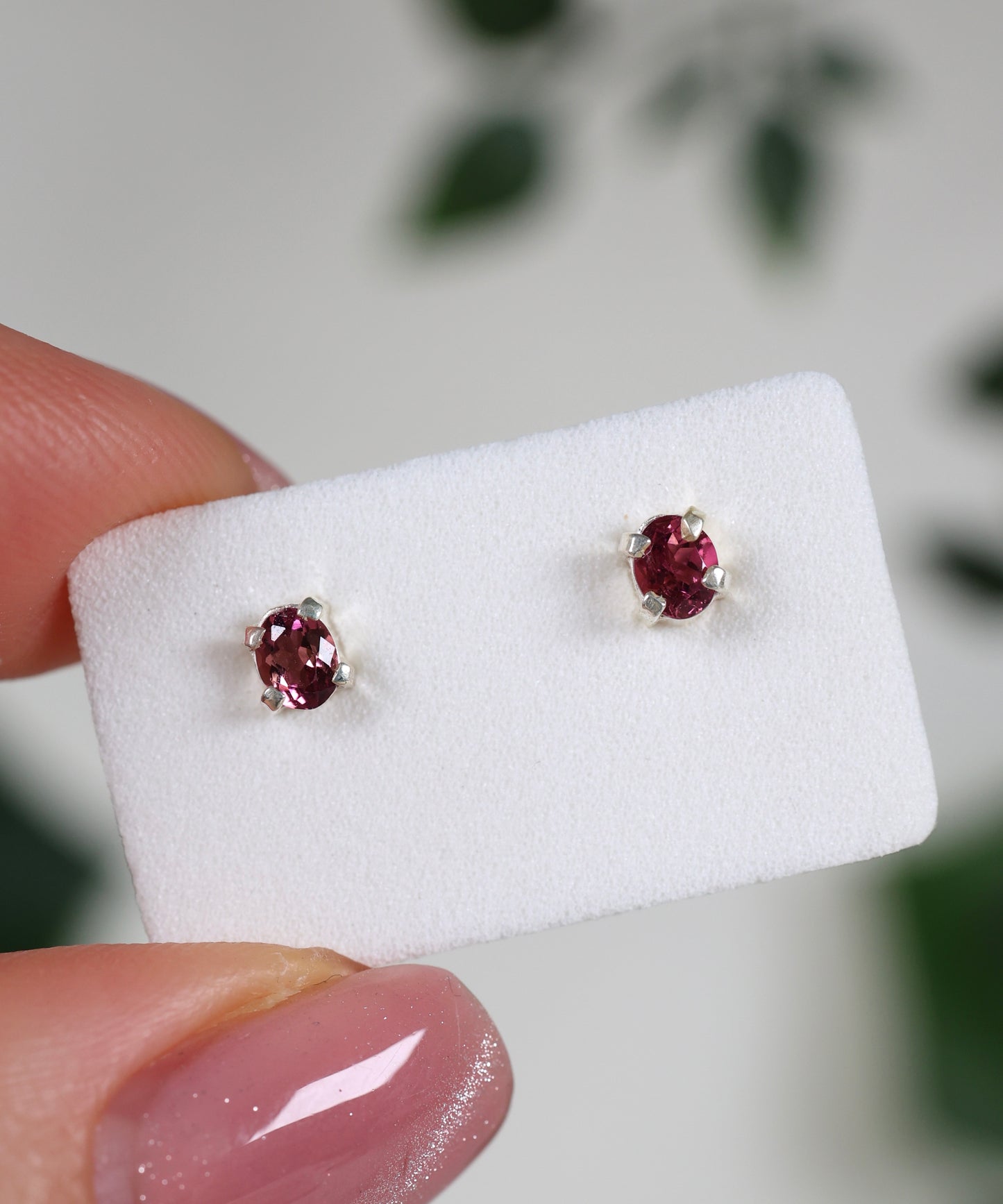 Pink Turmalin Ohrstecker 925 Silber Nr.73T2