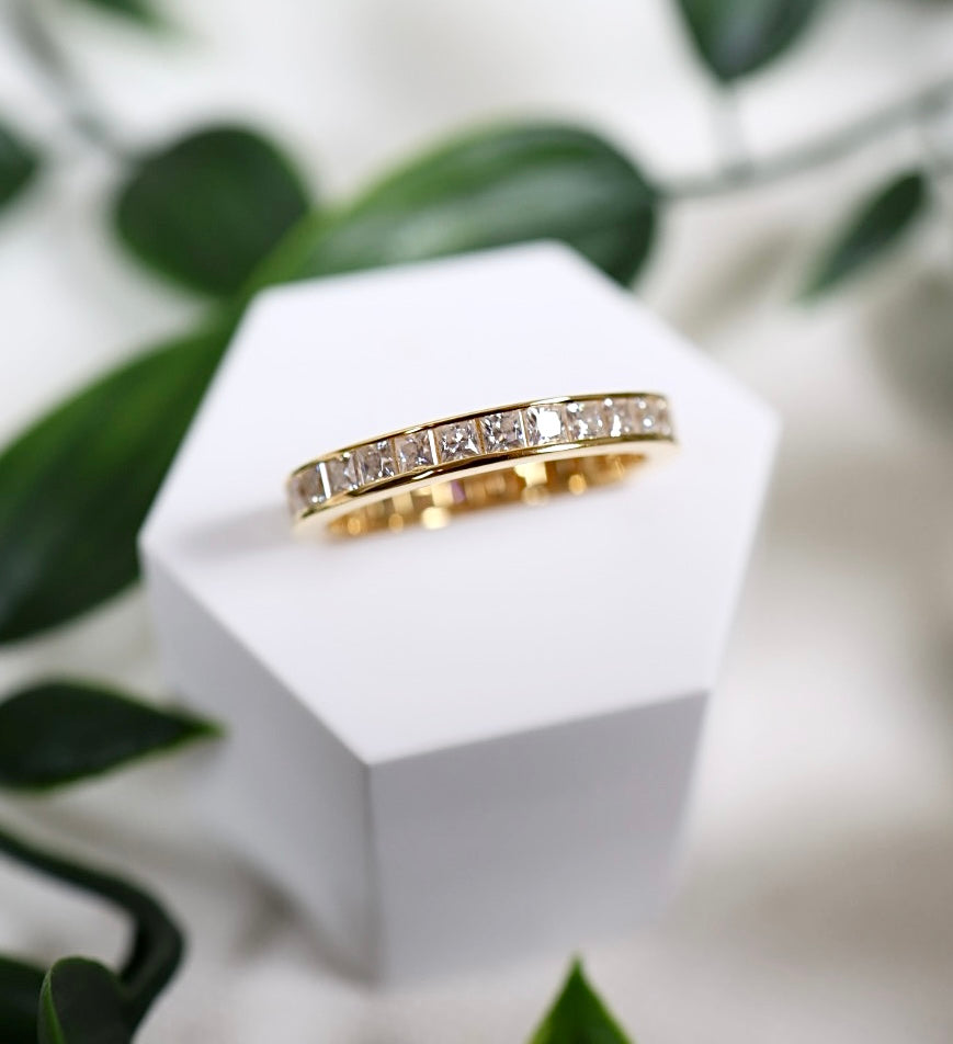 Nalya Moissanit Ring Vergoldet
