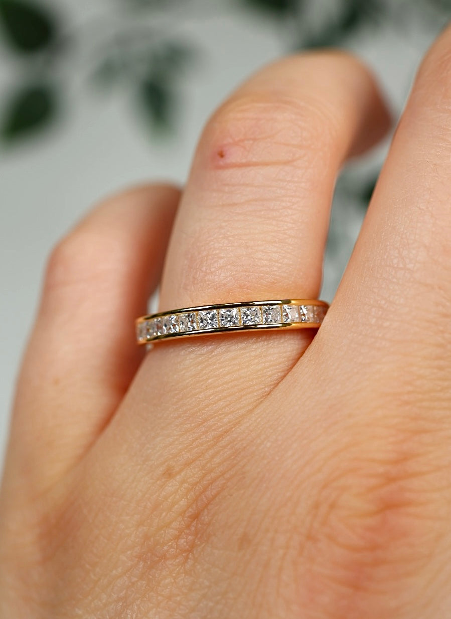 Nalya Moissanit Ring Vergoldet