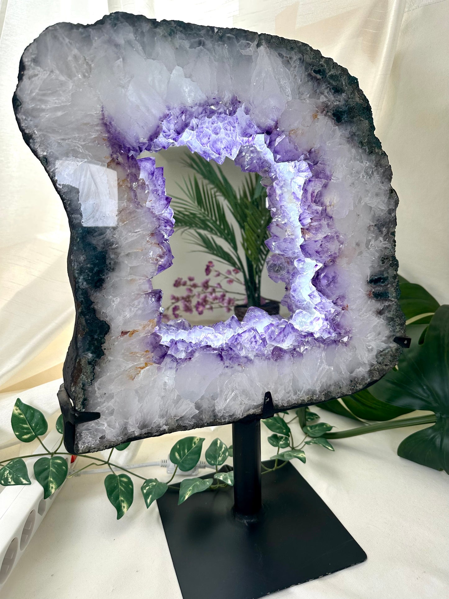 Amethyst Portal - Spiegel mit Beleuchtung XXL B-Ware Nr.450AS