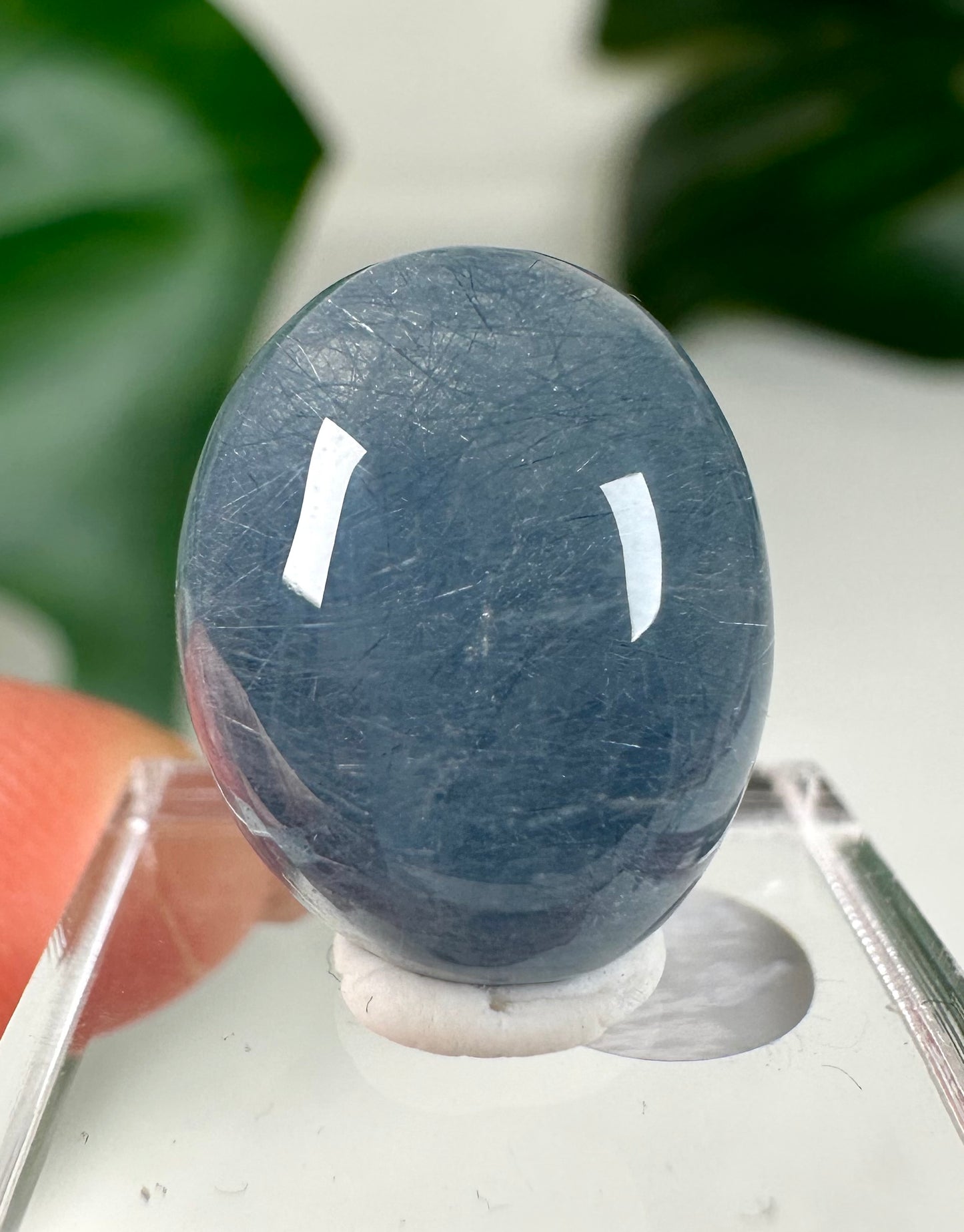 Blauer Amphibolquarz Cabochon - Auswahl
