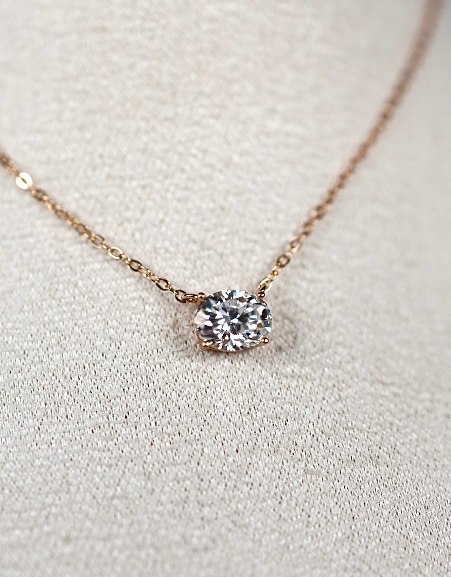 Elara Moissanit Kette Rose Gold