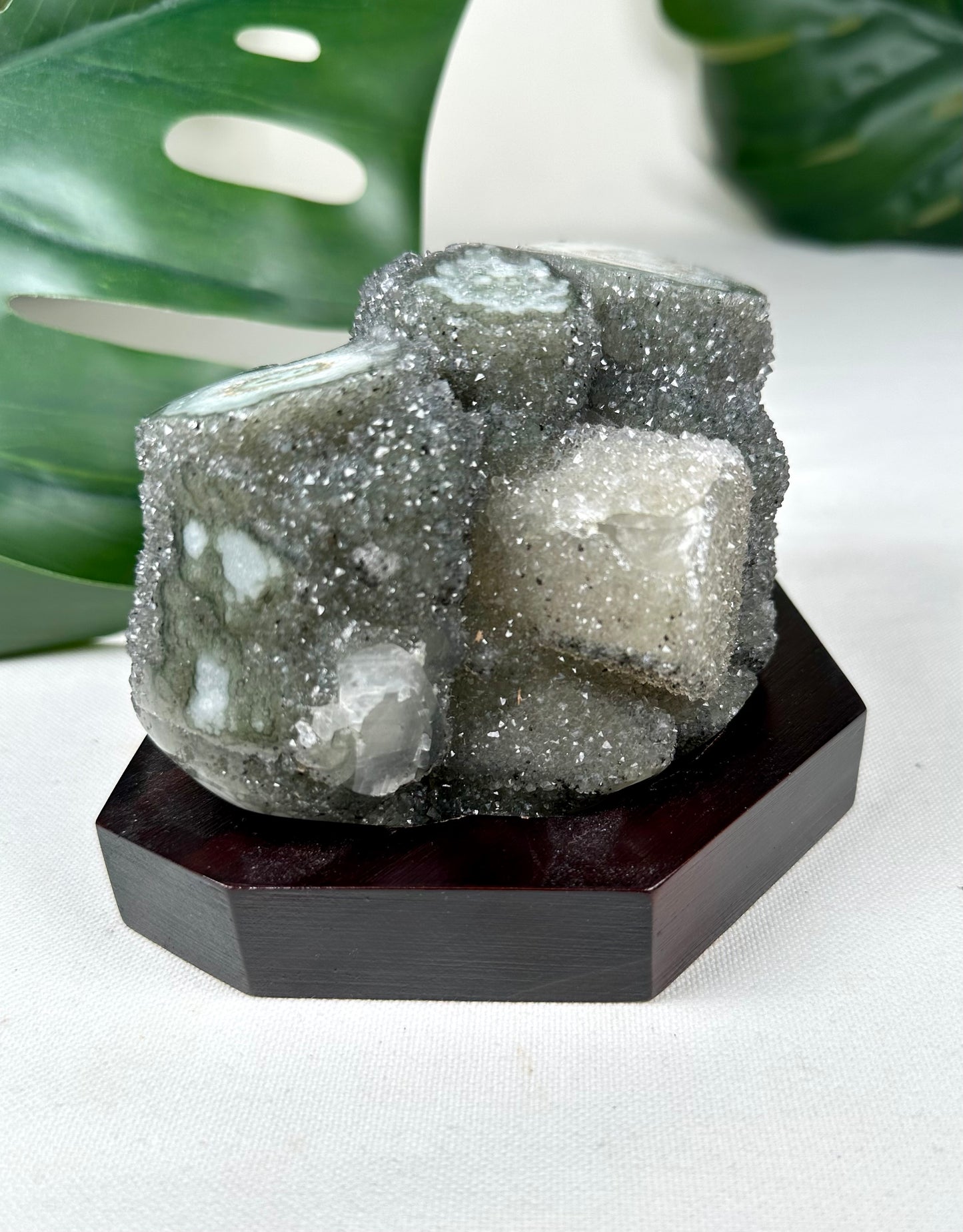 Quarz mit Jaspis und Stalakit Schnitt Nr.290QS