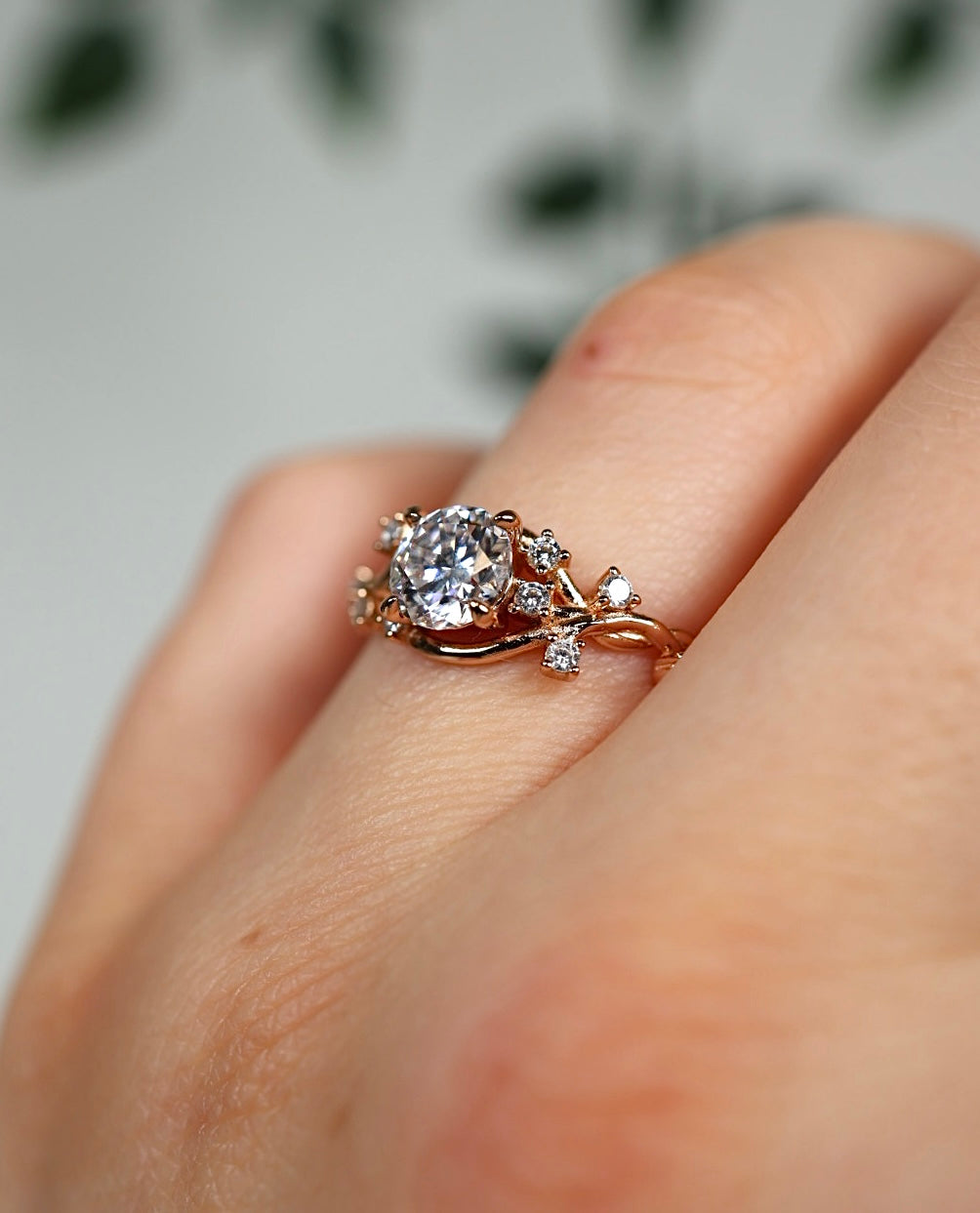 Velora Moissanit Ring Rose Gold