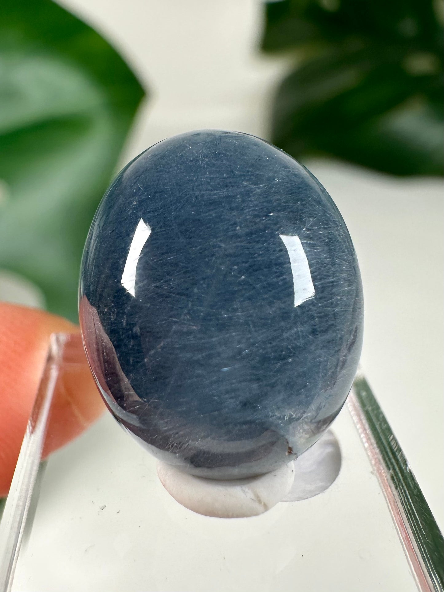Blauer Amphibolquarz Cabochon Nr.50B2