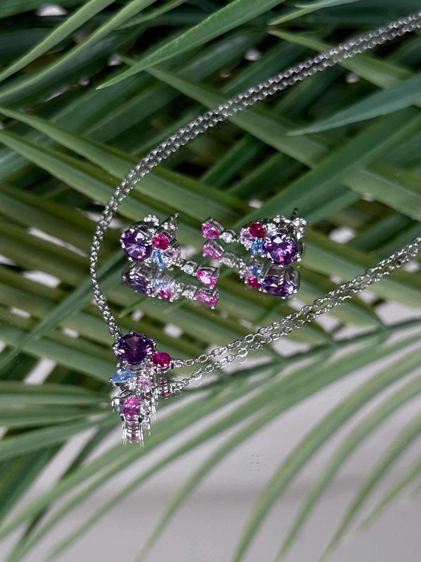 Midnight Rose - Kette 925 Silber