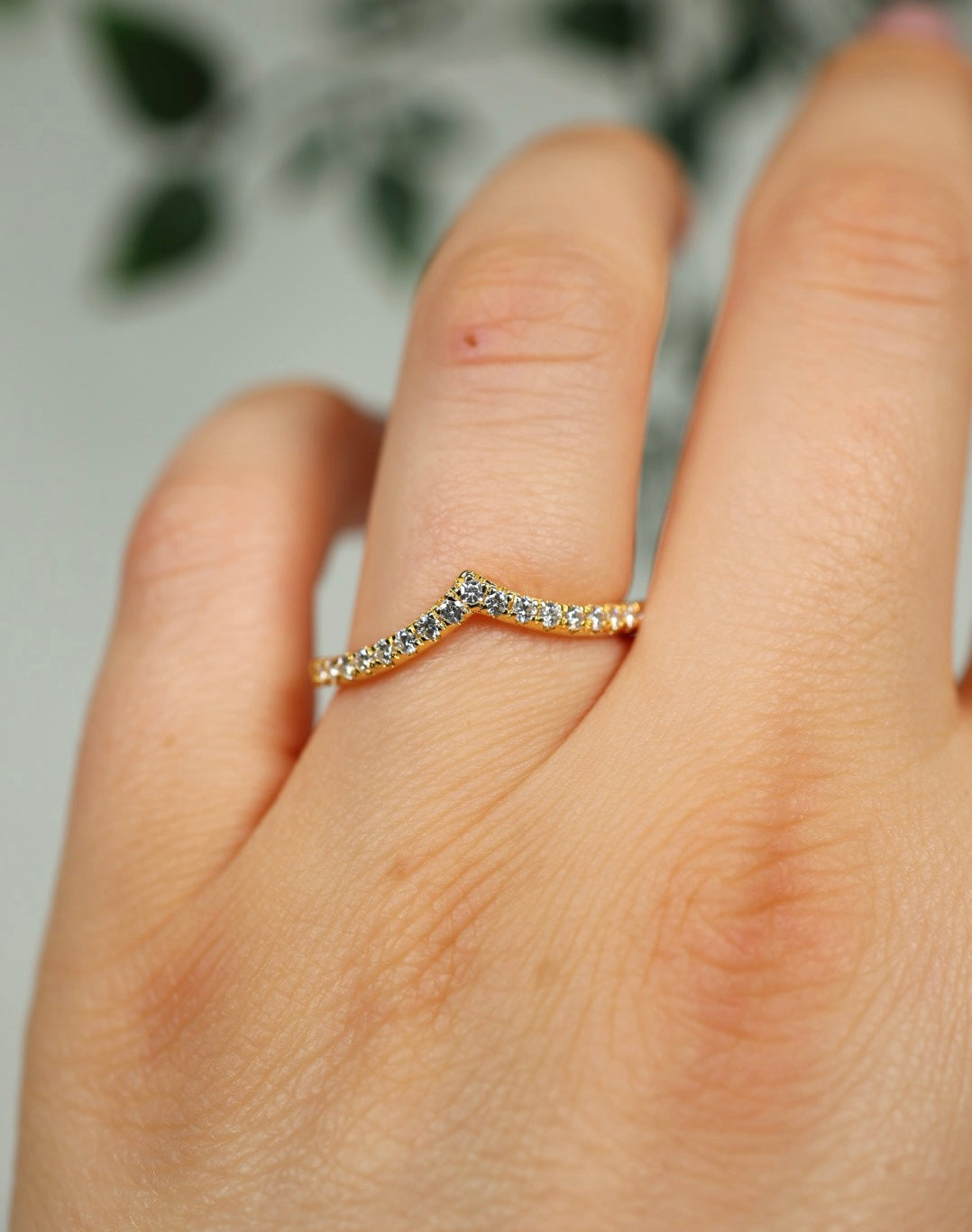 Orya Moissanit Ring Vergoldet