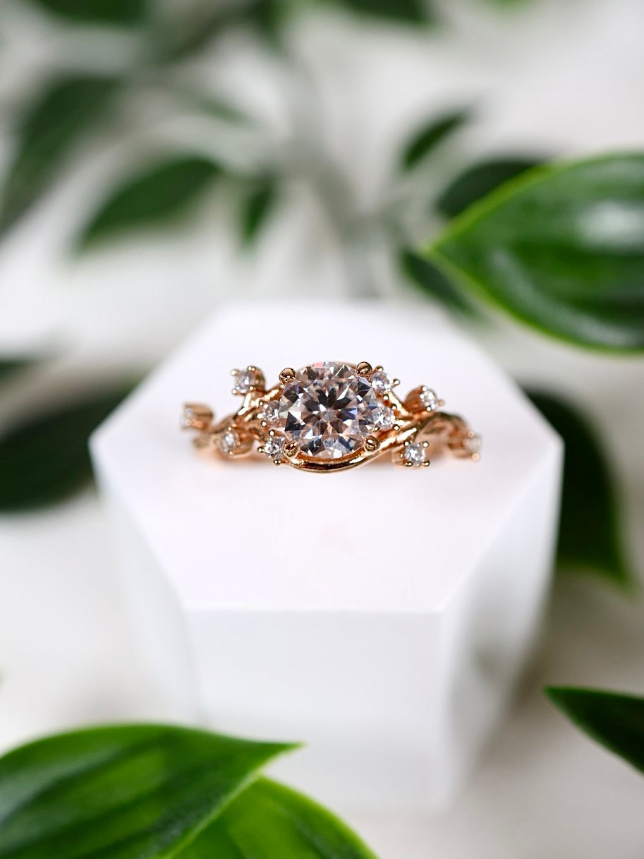 Velora Moissanit Ring Rose Gold
