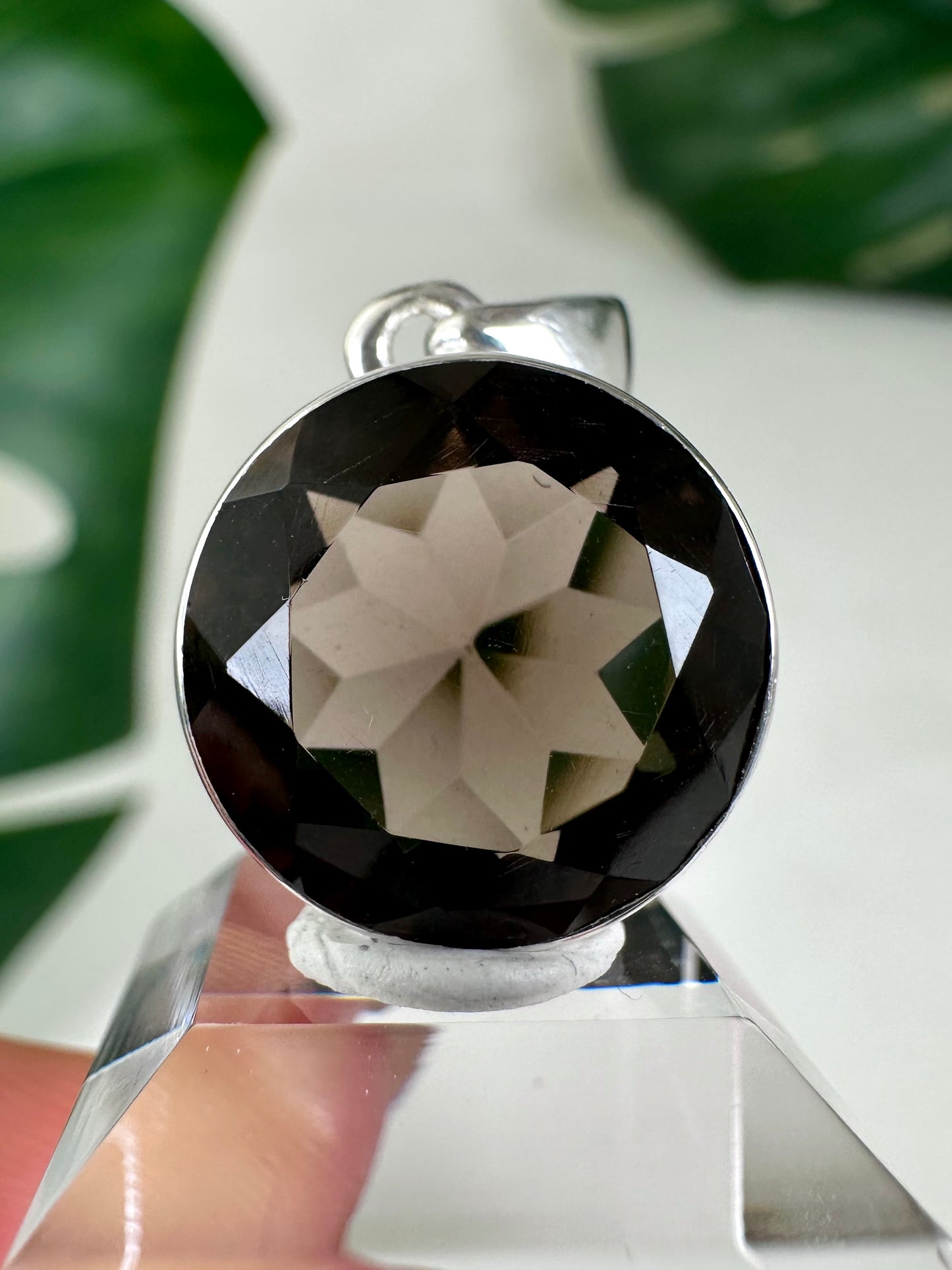 Smoky quartz pendant in 925 silver - selection