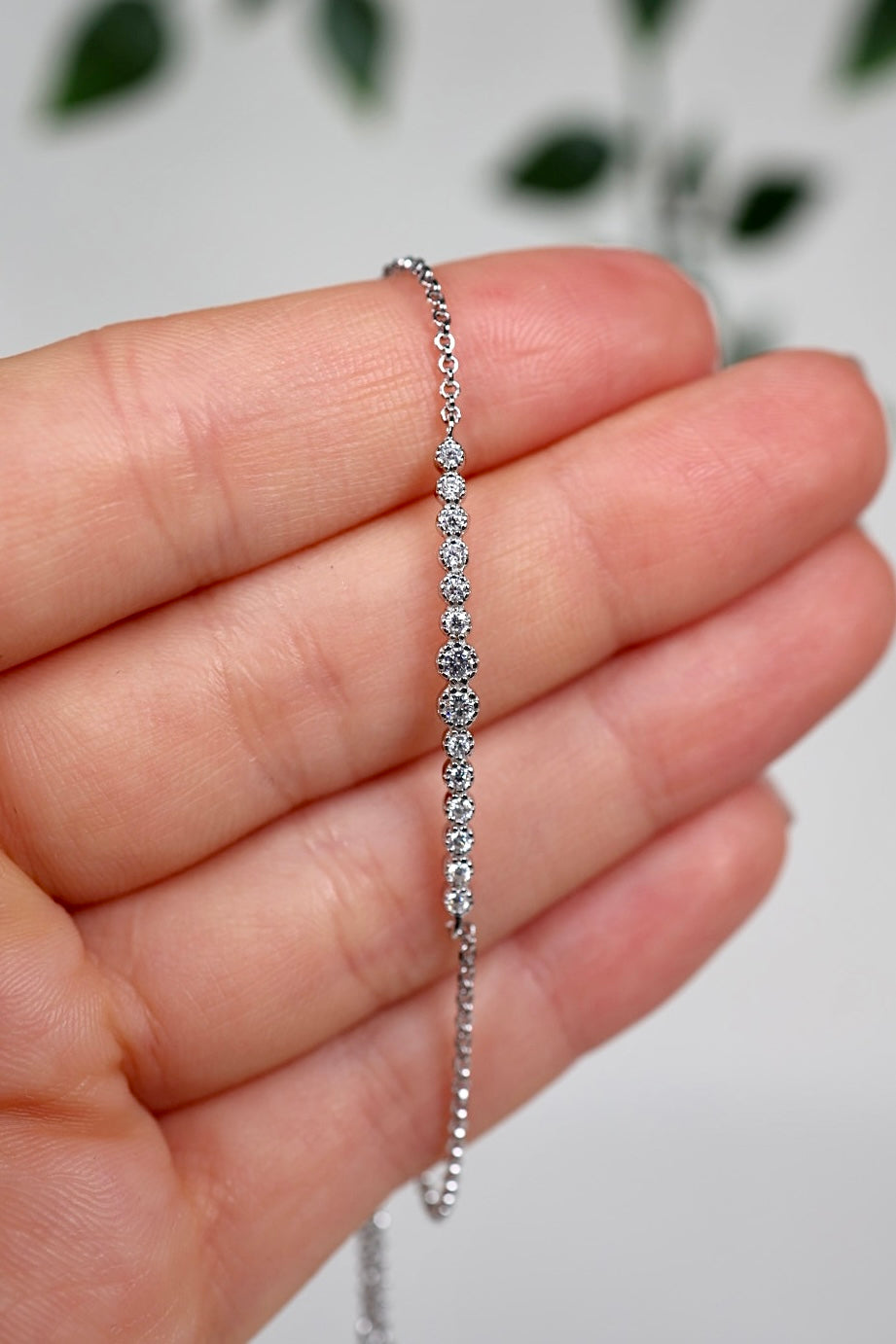 Cira Moissanit Armband Silber