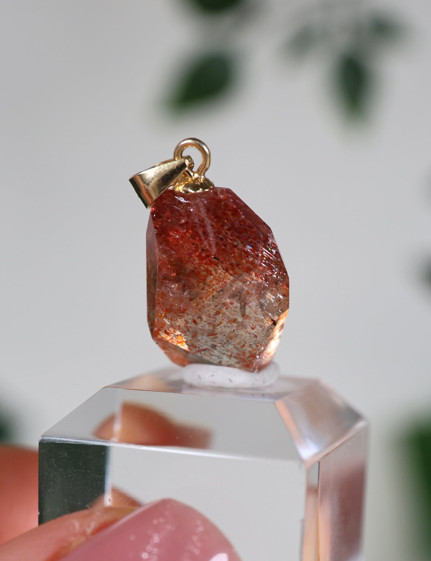 Sonnenstein Anhänger 925 Silber Vergoldet Nr.30SG