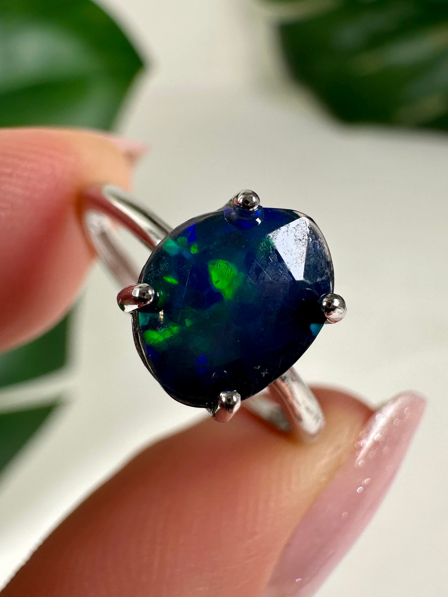 Äthiopischer Opal Ring in 925 Silber Nr.69OR