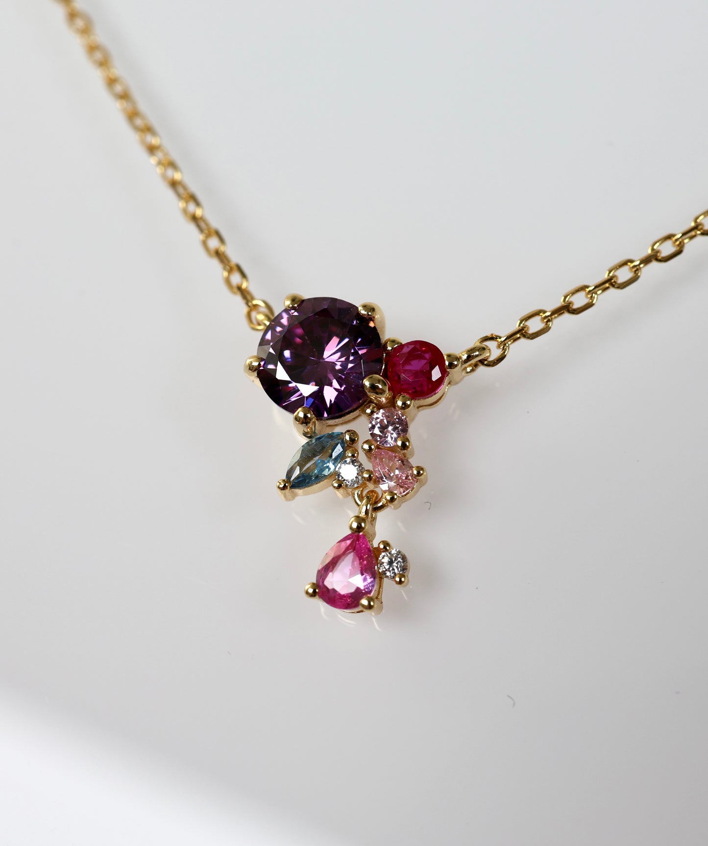 Midnight Rose - Kette 925 Silber Vergoldet