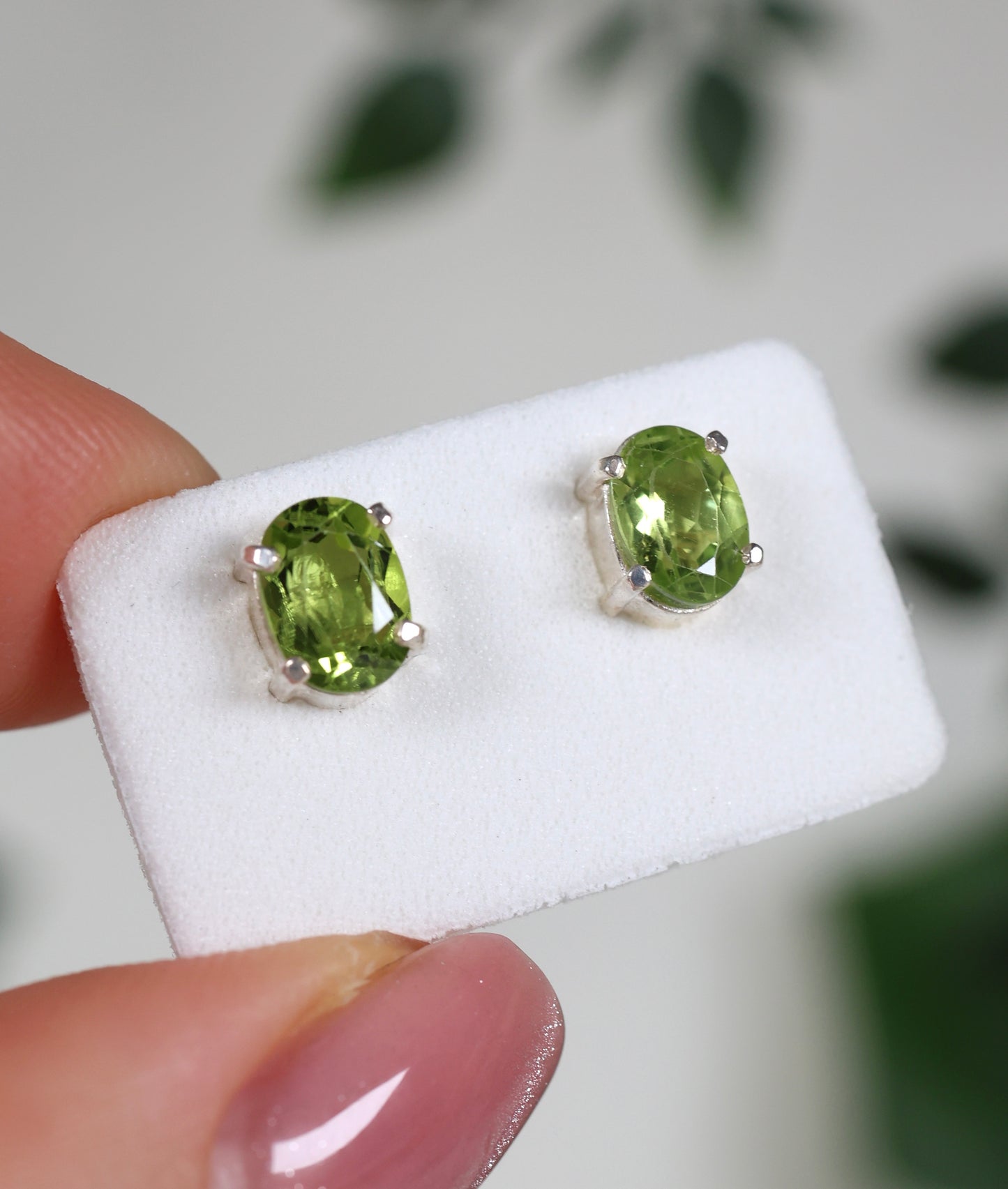 Peridot Ohrstecker 925 Silber Nr.63P3