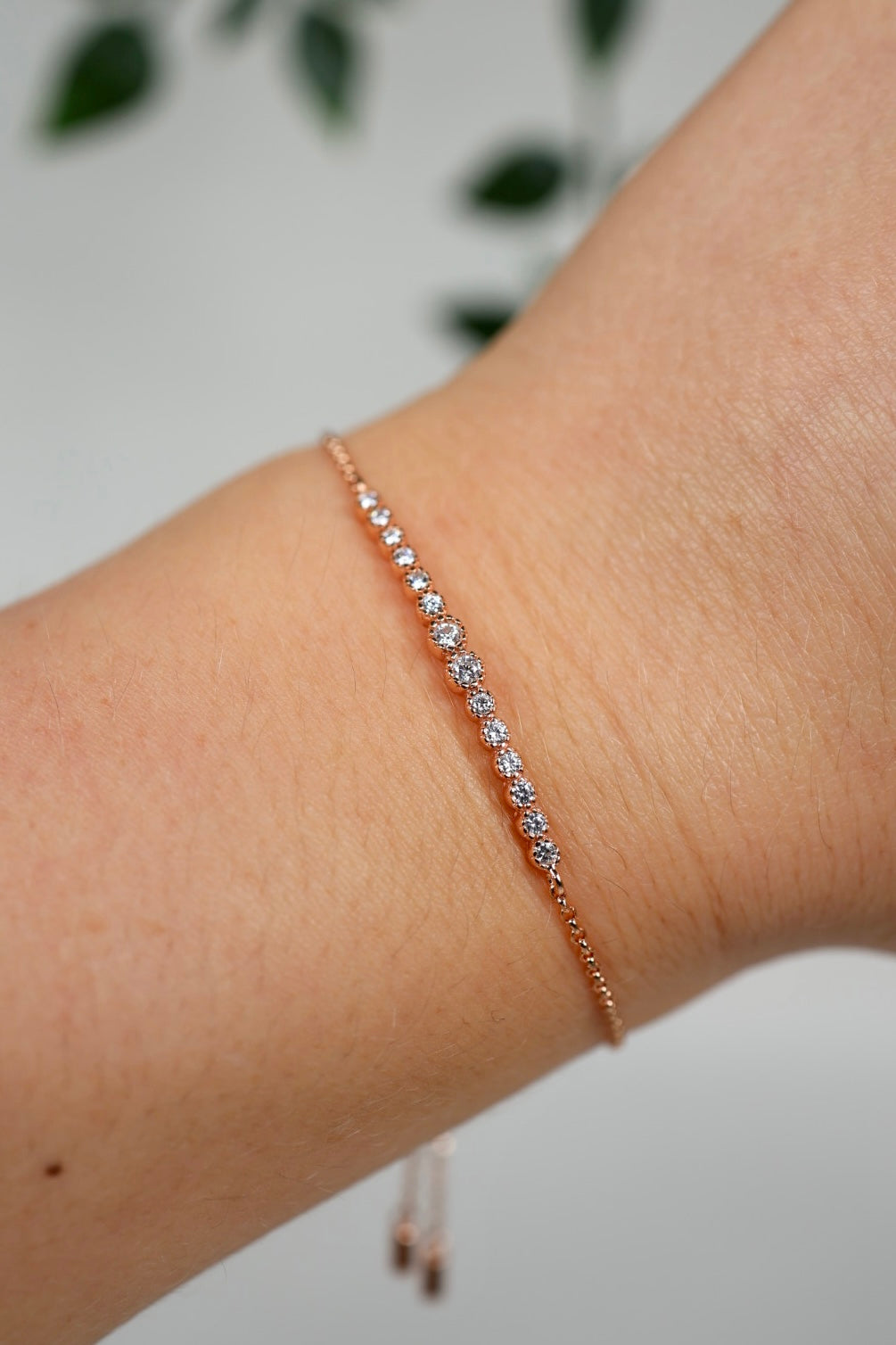 Cira Moissanit Armband Rose Gold