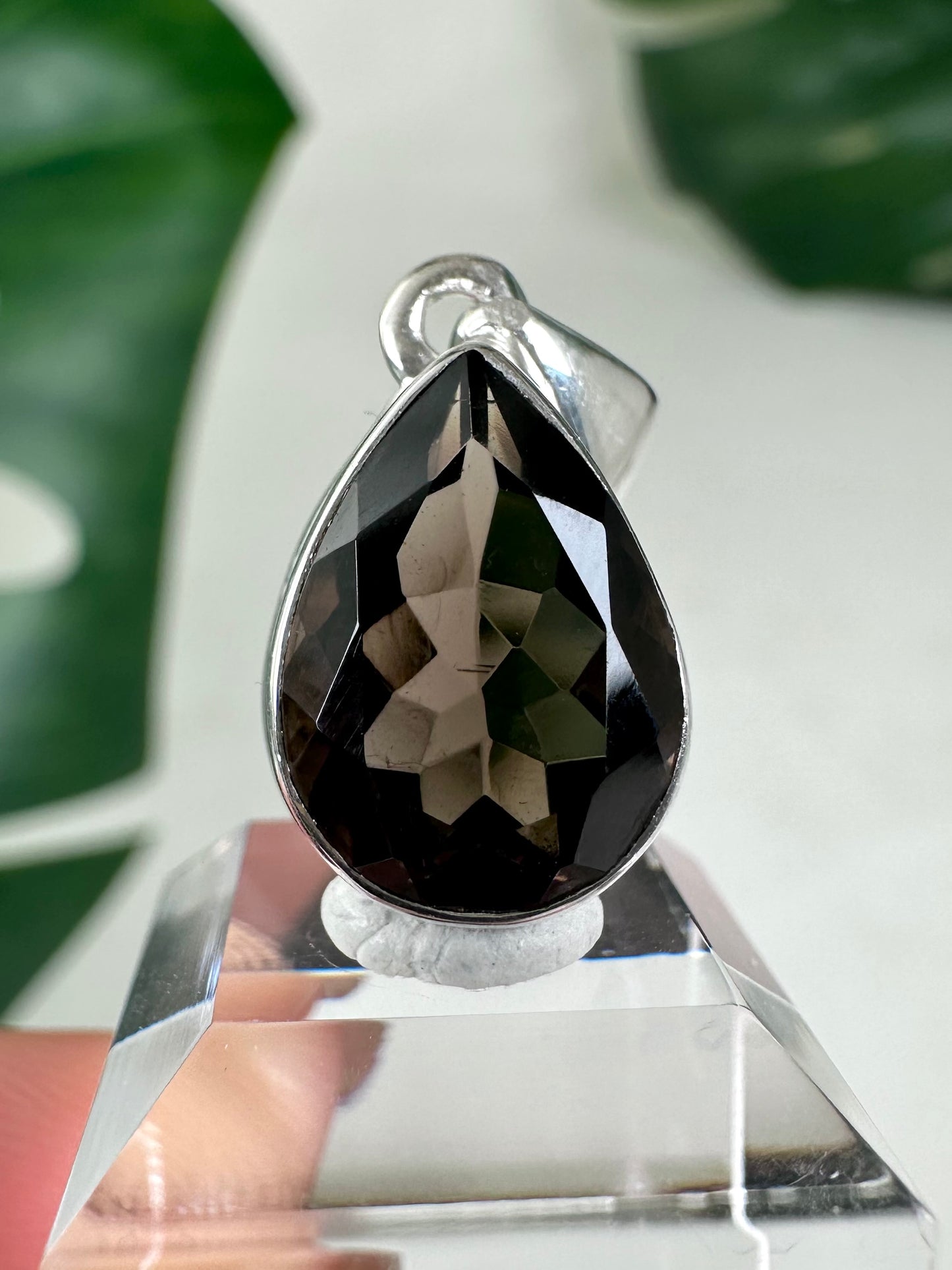 Smoky quartz pendant in 925 silver - selection