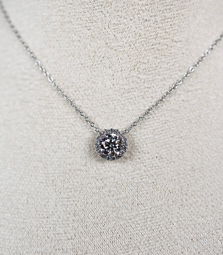 Selene Moissanit Kette M Silber