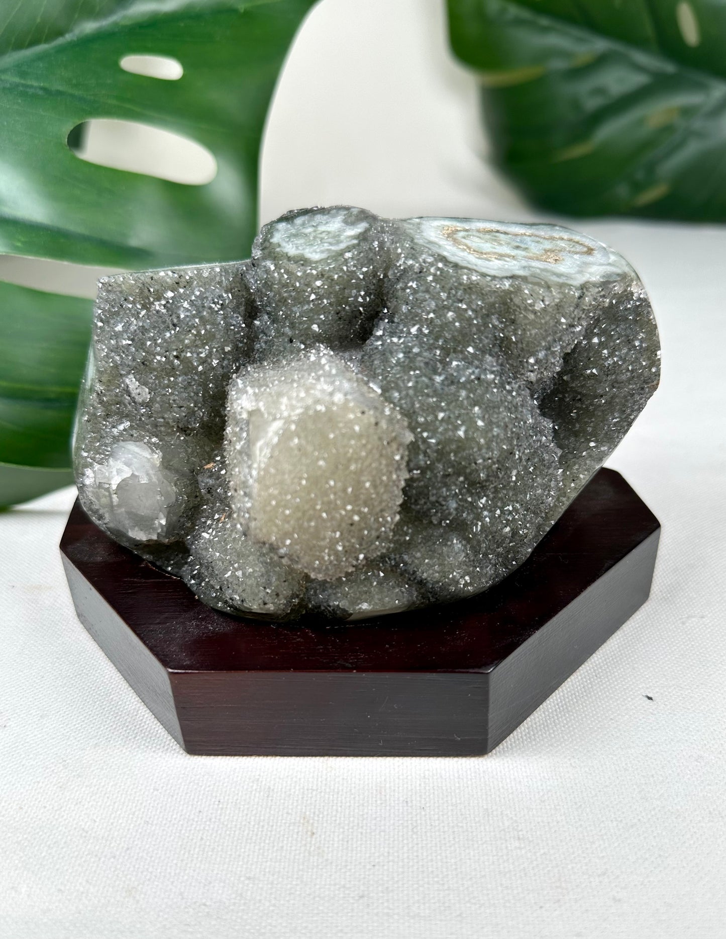 Quarz mit Jaspis und Stalakit Schnitt Nr.290QS