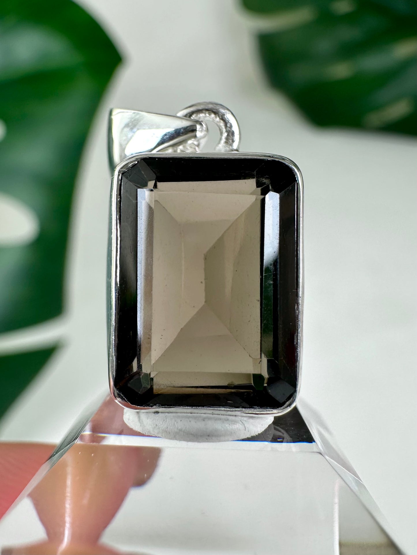 Smoky quartz pendant in 925 silver - selection