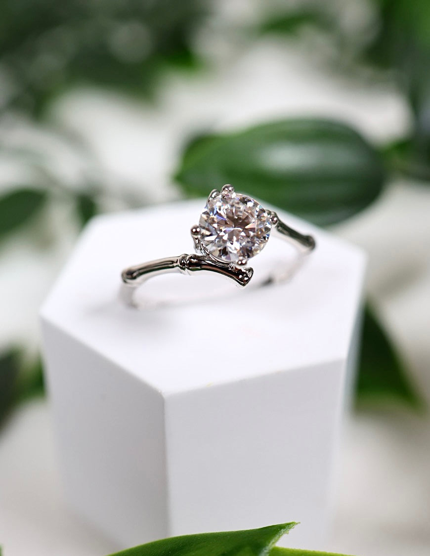 Solira Moissanit Ring Silber