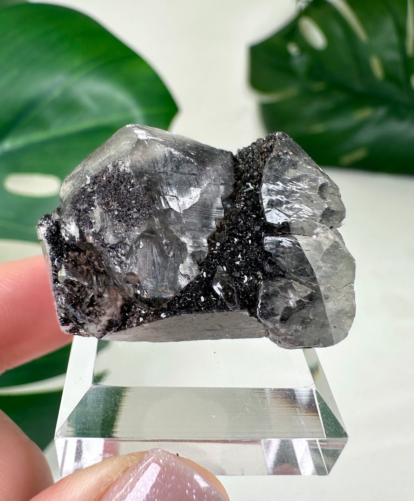Dogtooth Calcite x Psilomelane x Pyrite x Pagoda Calcite No.64DC