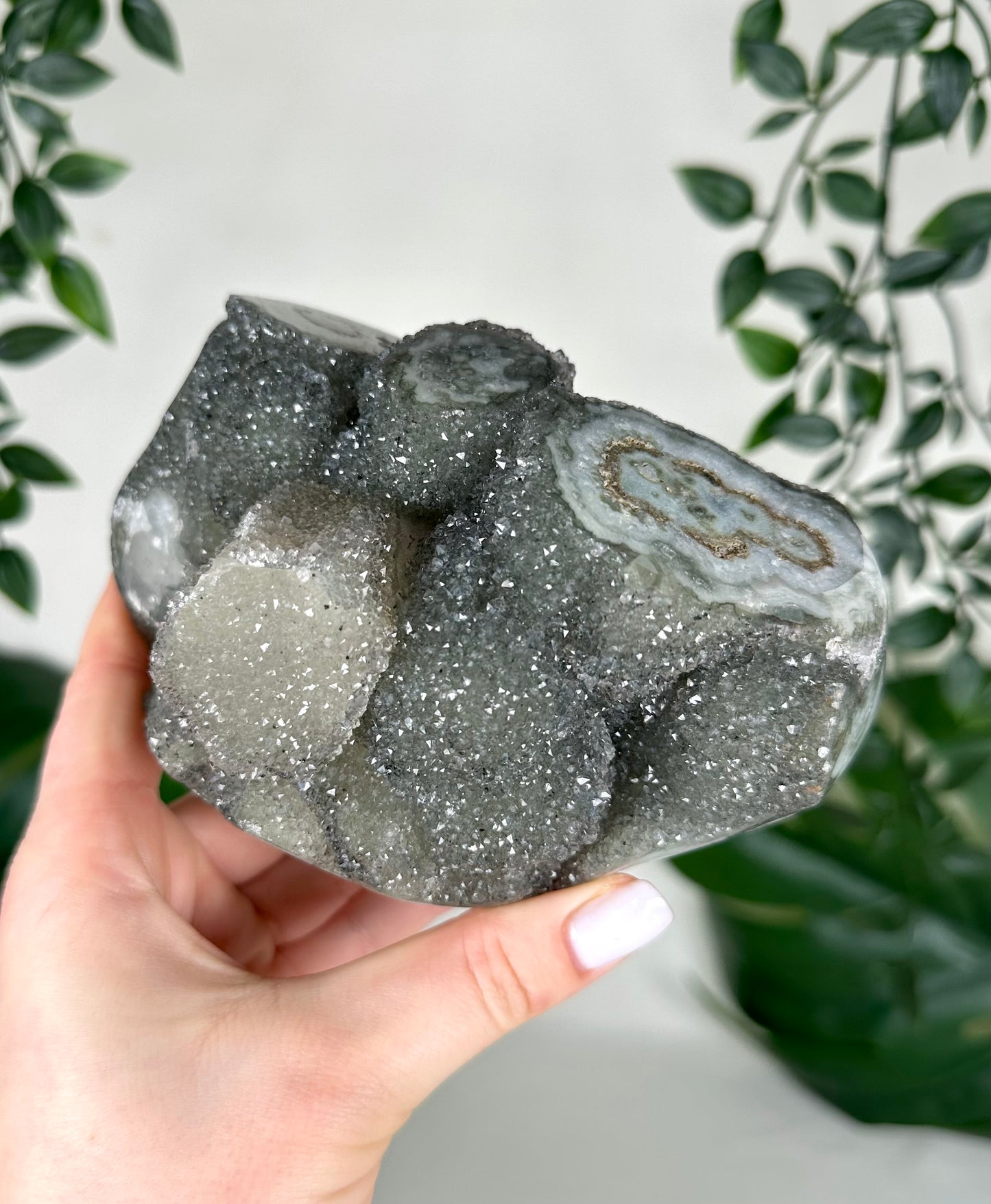 Quarz mit Jaspis und Stalakit Schnitt Nr.290QS