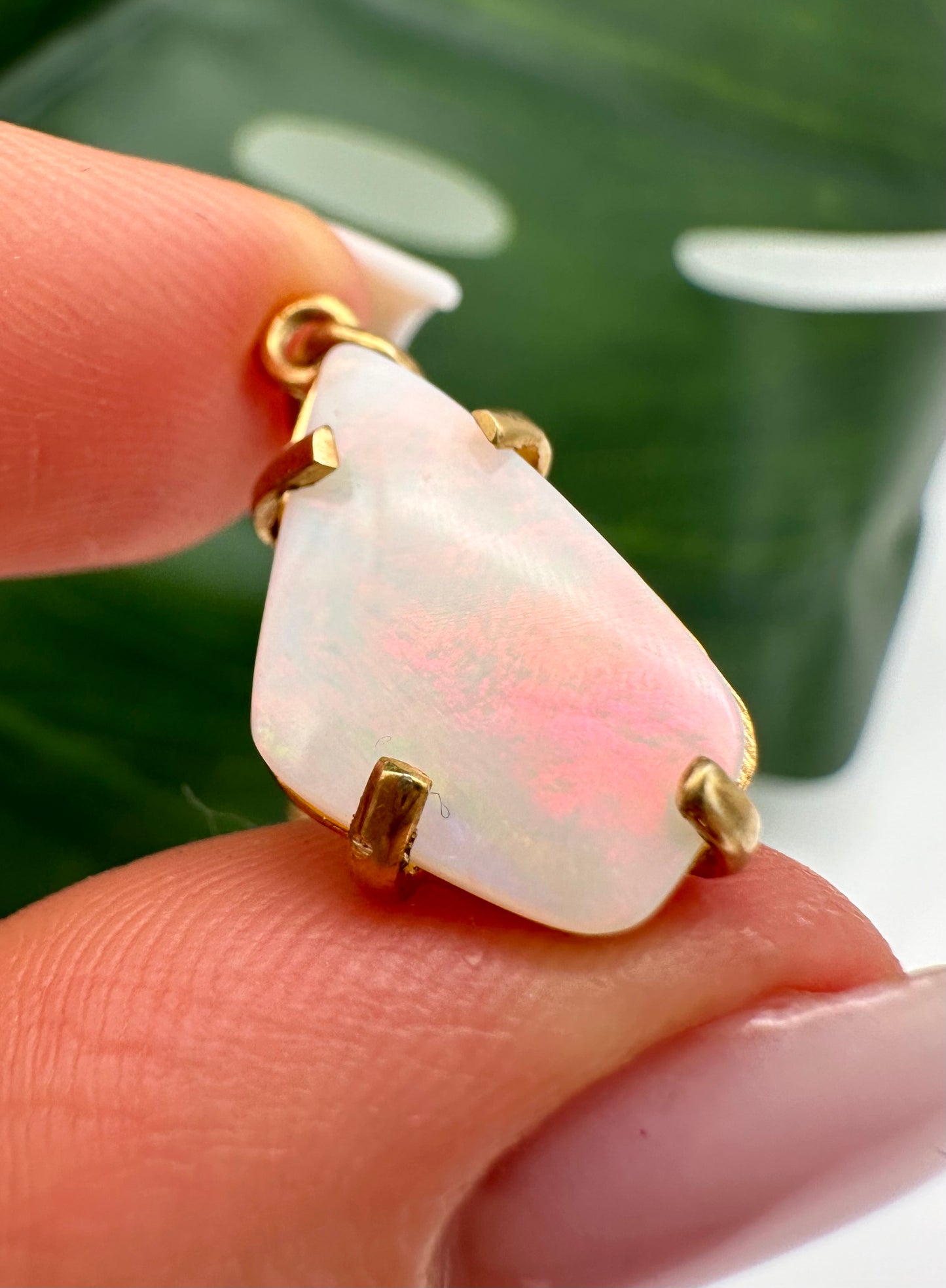 Weißer Opal Anhänger Nr. 499WO
