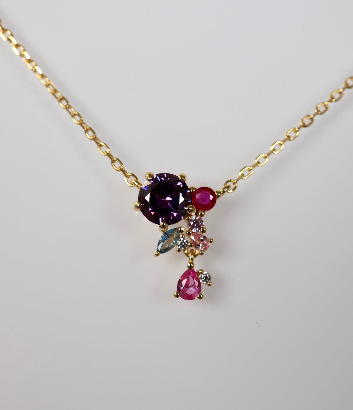 Midnight Rose - Kette 925 Silber Vergoldet