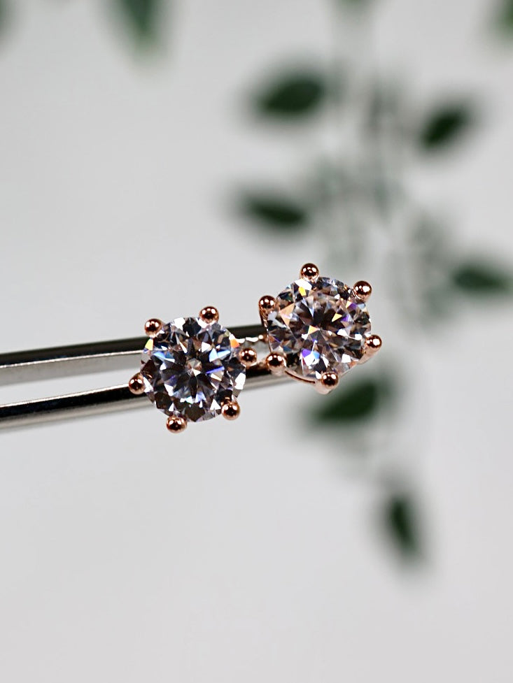 Talea Moissanit Ohrstecker Rose Gold