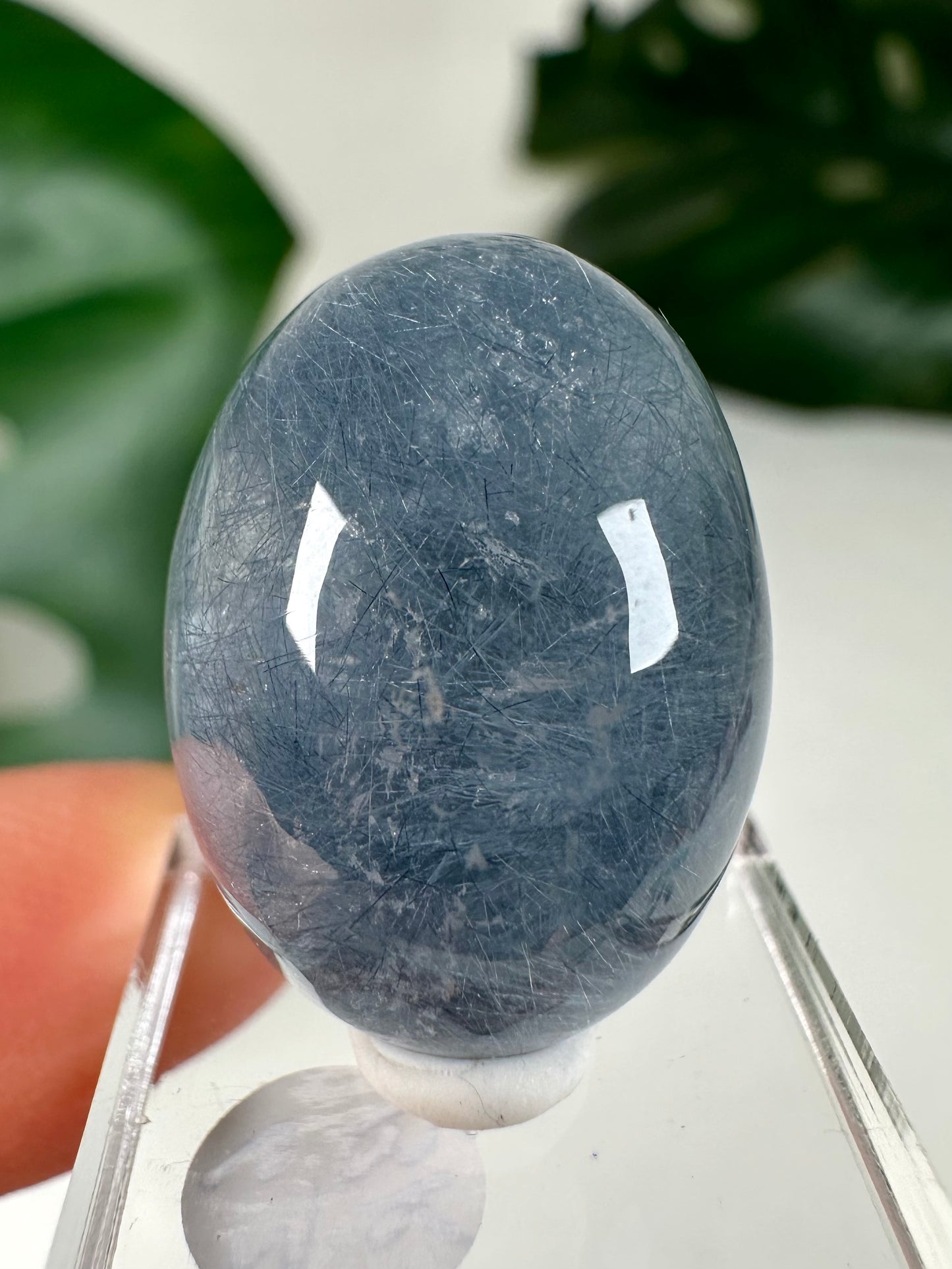 Blauer Amphibolquarz Cabochon - Auswahl