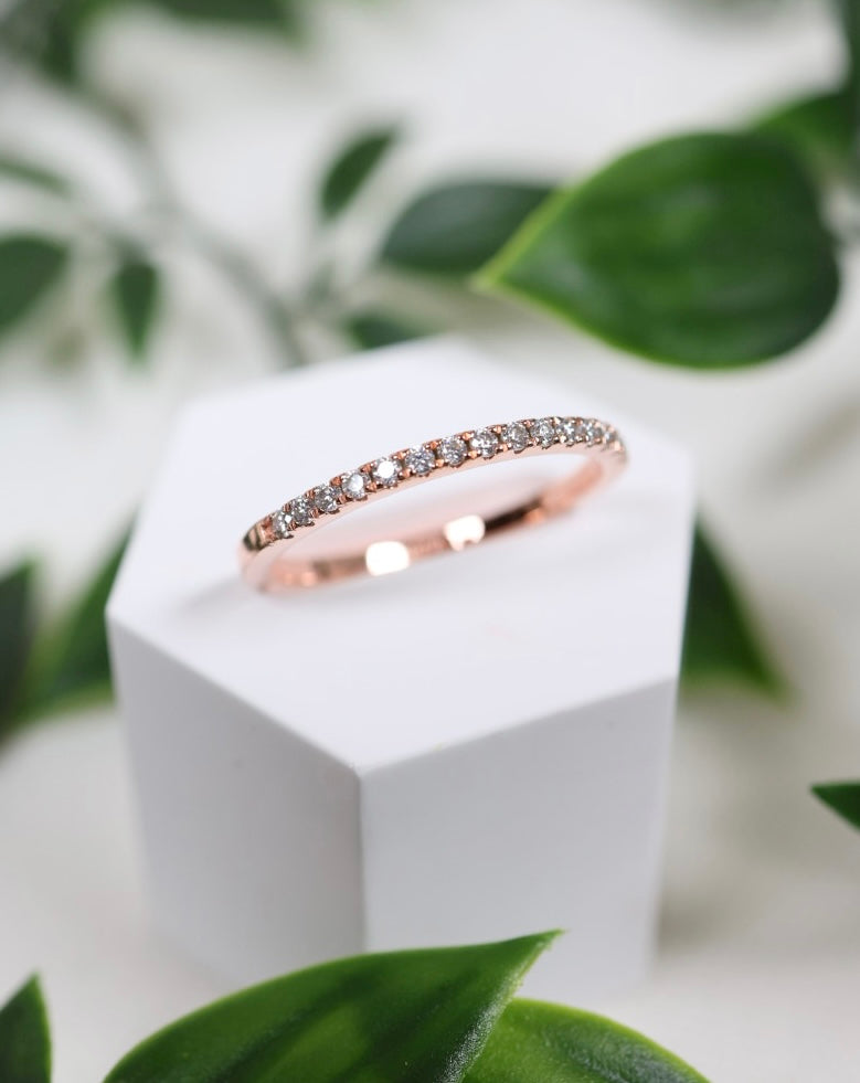 Avelis Moissanit Ring Rose Gold
