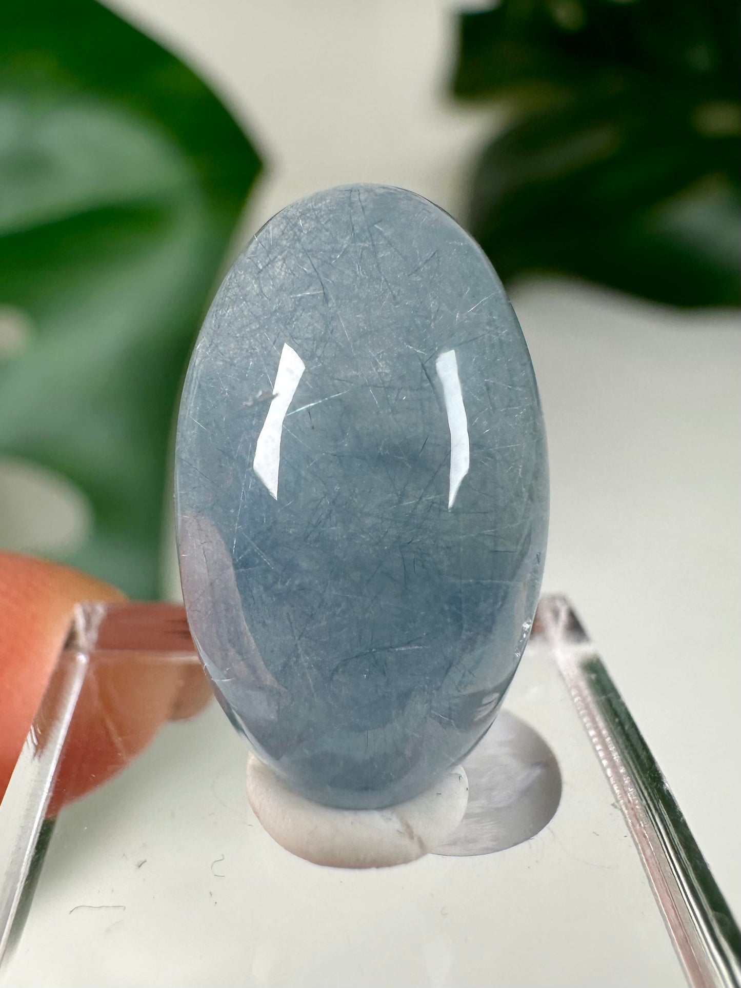 Blauer Amphibolquarz Cabochon - Auswahl
