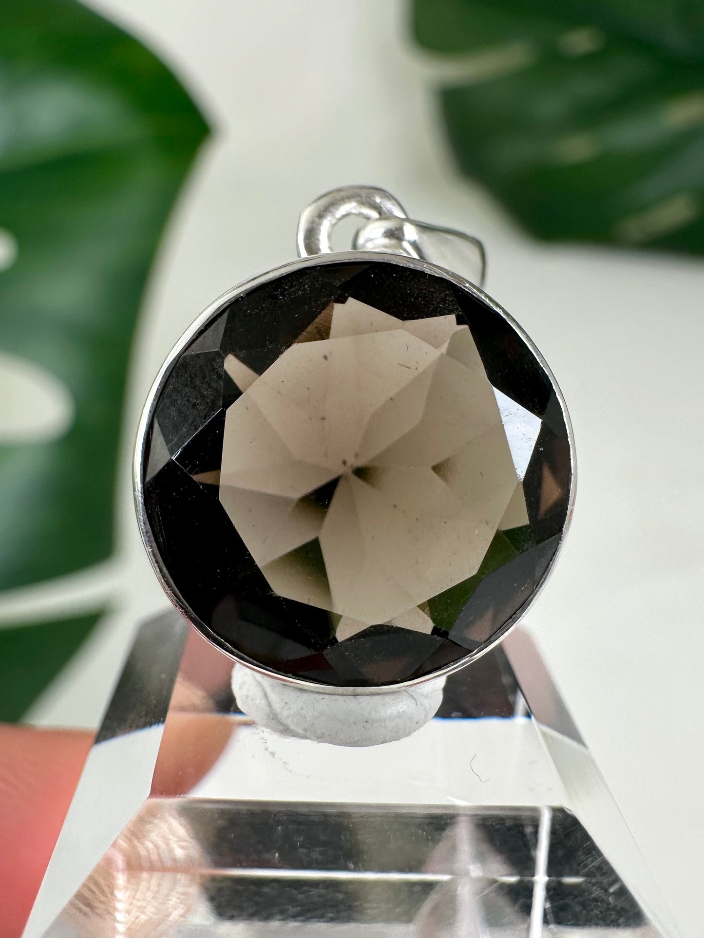 Smoky quartz pendant in 925 silver - selection