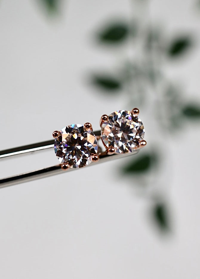 Alira Moissanit Ohrstecker Rose Gold