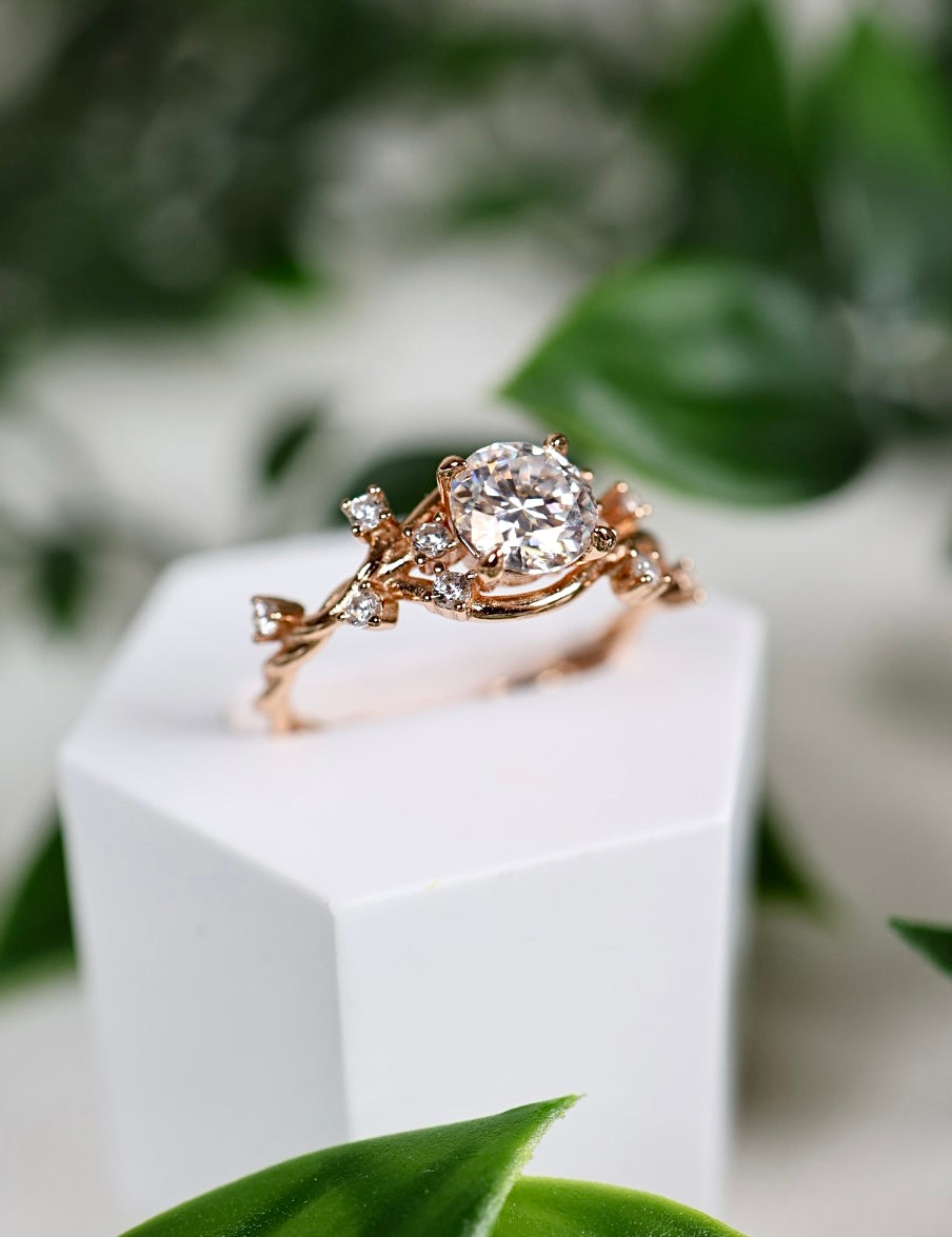 Velora Moissanit Ring Rose Gold